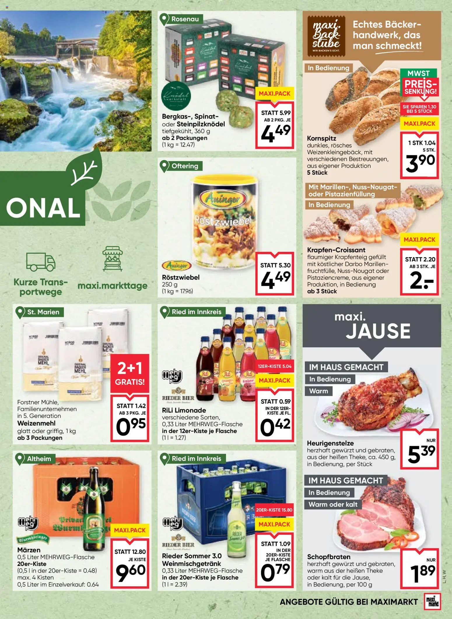 Maximarkt Flugblatt gültig ab 20.08.2026 | Seite: 5 | Produkte: Mehl, Bier