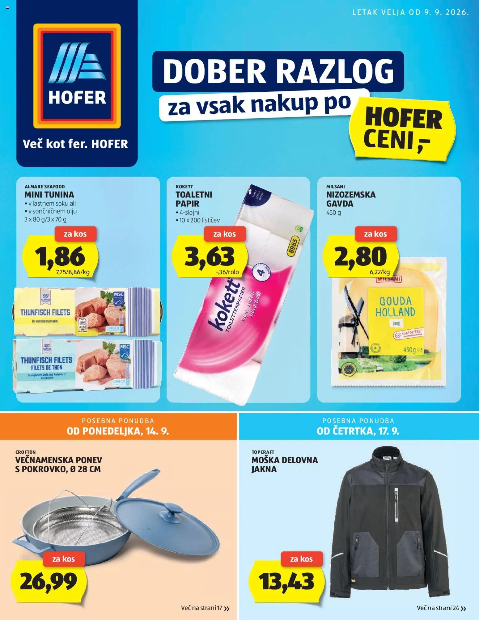Novi Hofer katalog ponudbe – veljaven od 09.09.2026 | Stran: 1