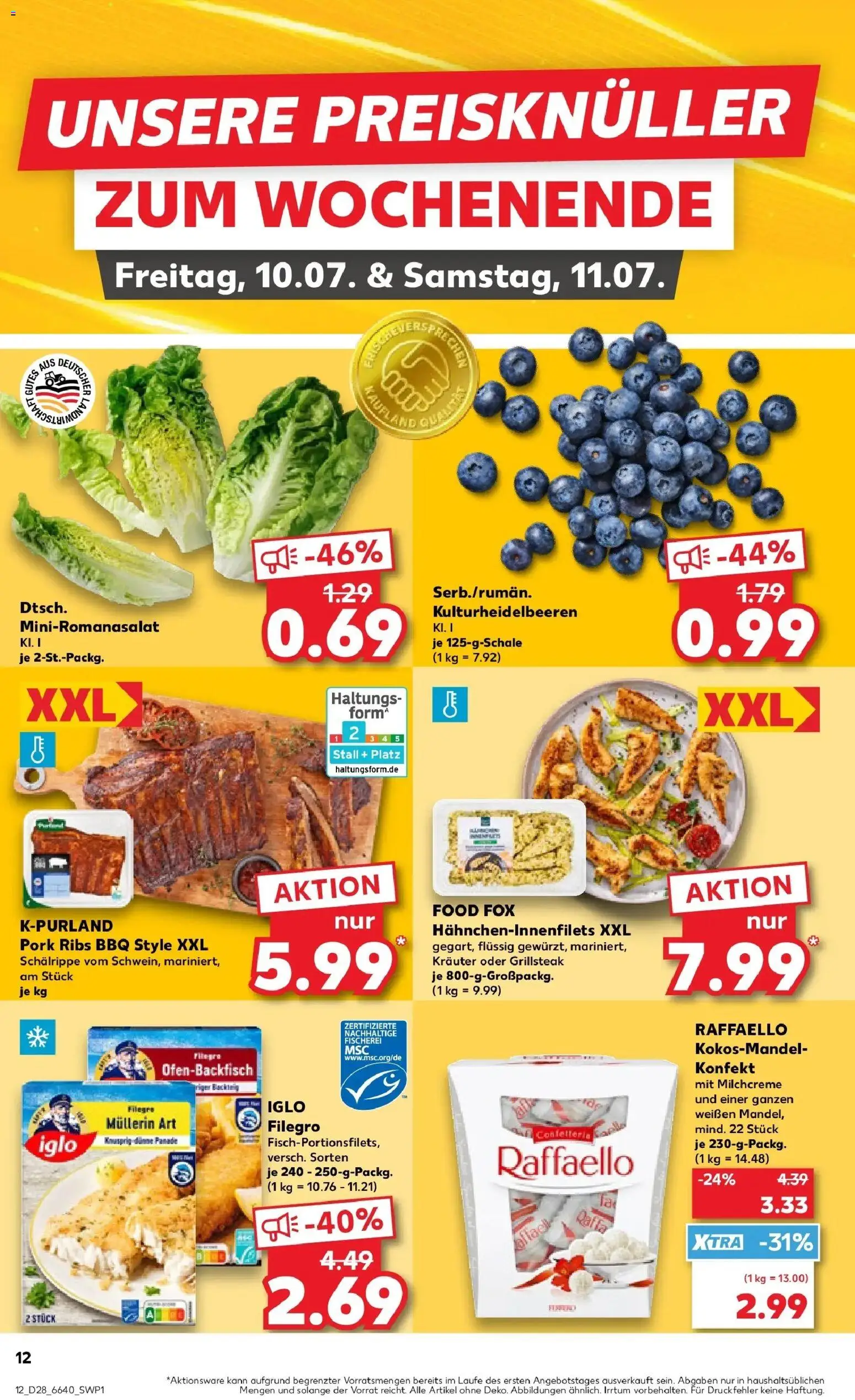 Kaufland Prospekt Steinheim An Der Murr – gültig ab 09.07.2026 | Seite: 12 | Produkte: Raffaello, Iglo