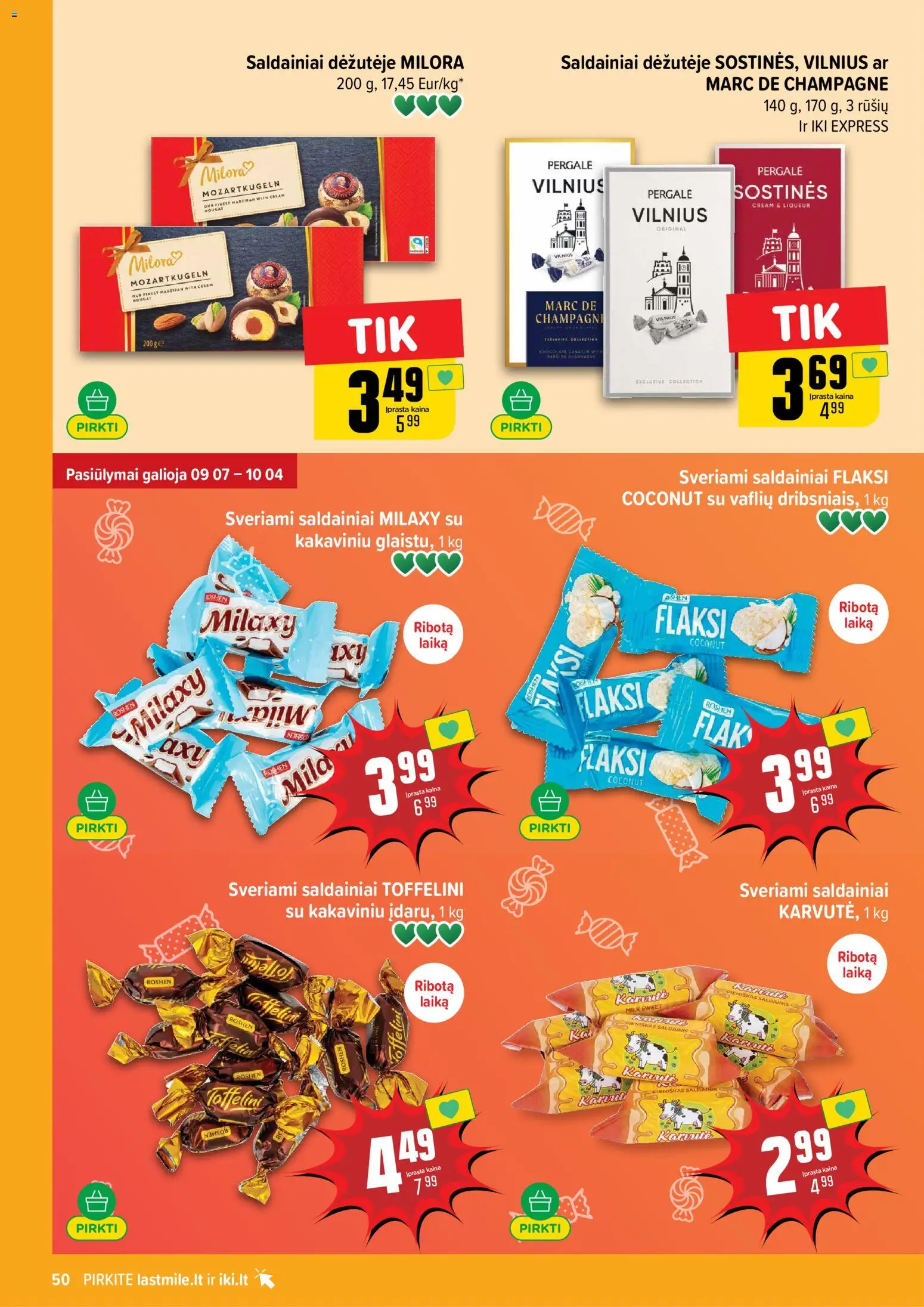 IKI akcijos nuo 2026.09.07 | Puslapis: 50 | Prekių: Saldainiai