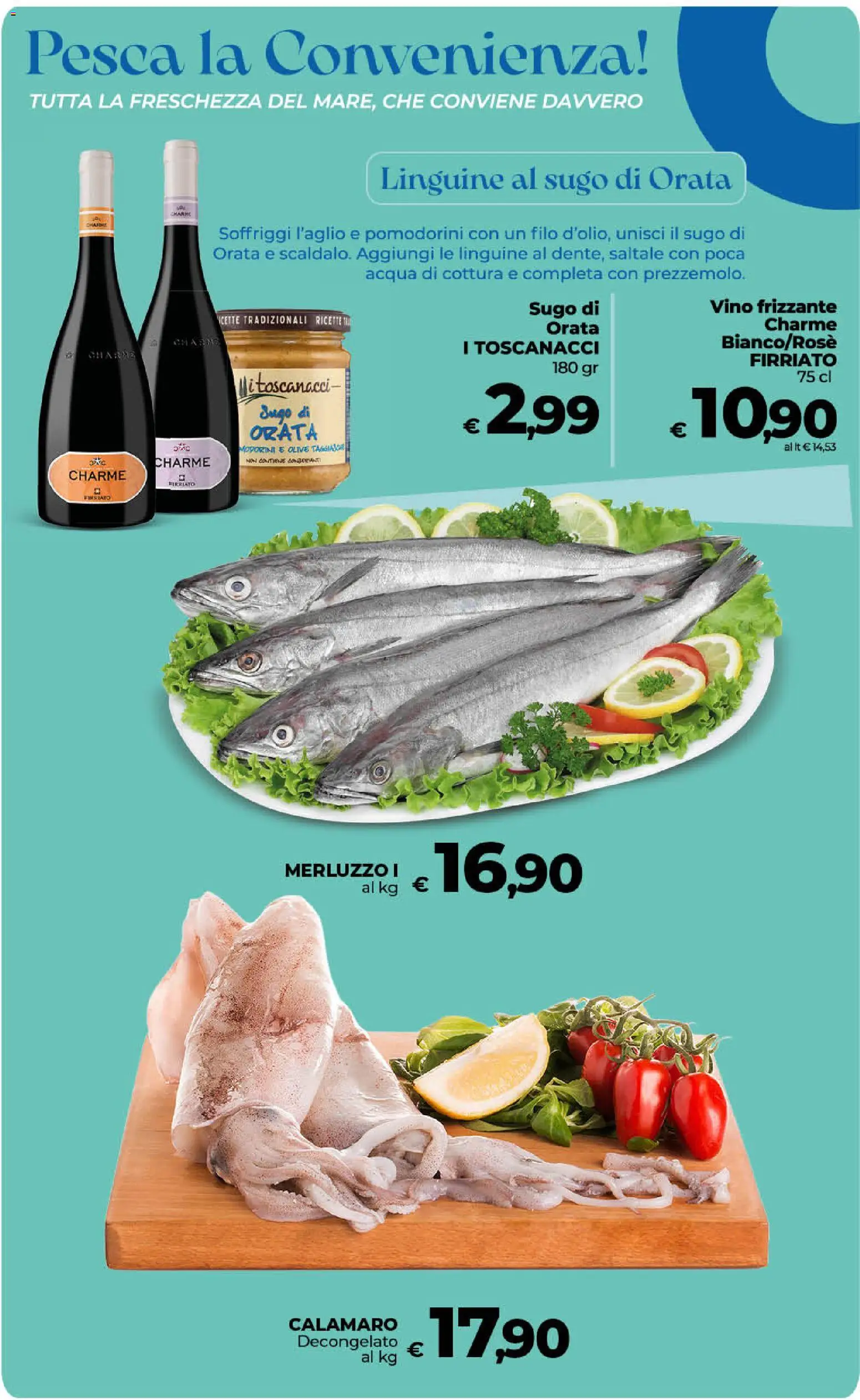 Volantino Ipercoop del 01/09/2026 | Pagina: 22 | Prodotti: Acqua, Orata, Olive, Vino
