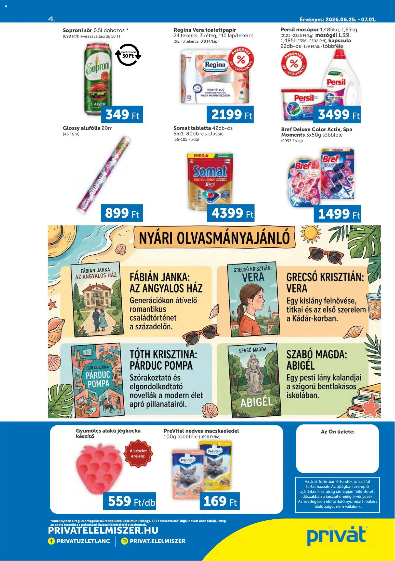 PRIVÁT akciós ujság - amely érvényes a következő dátumtól: 2026.06.25. | Oldal: 4