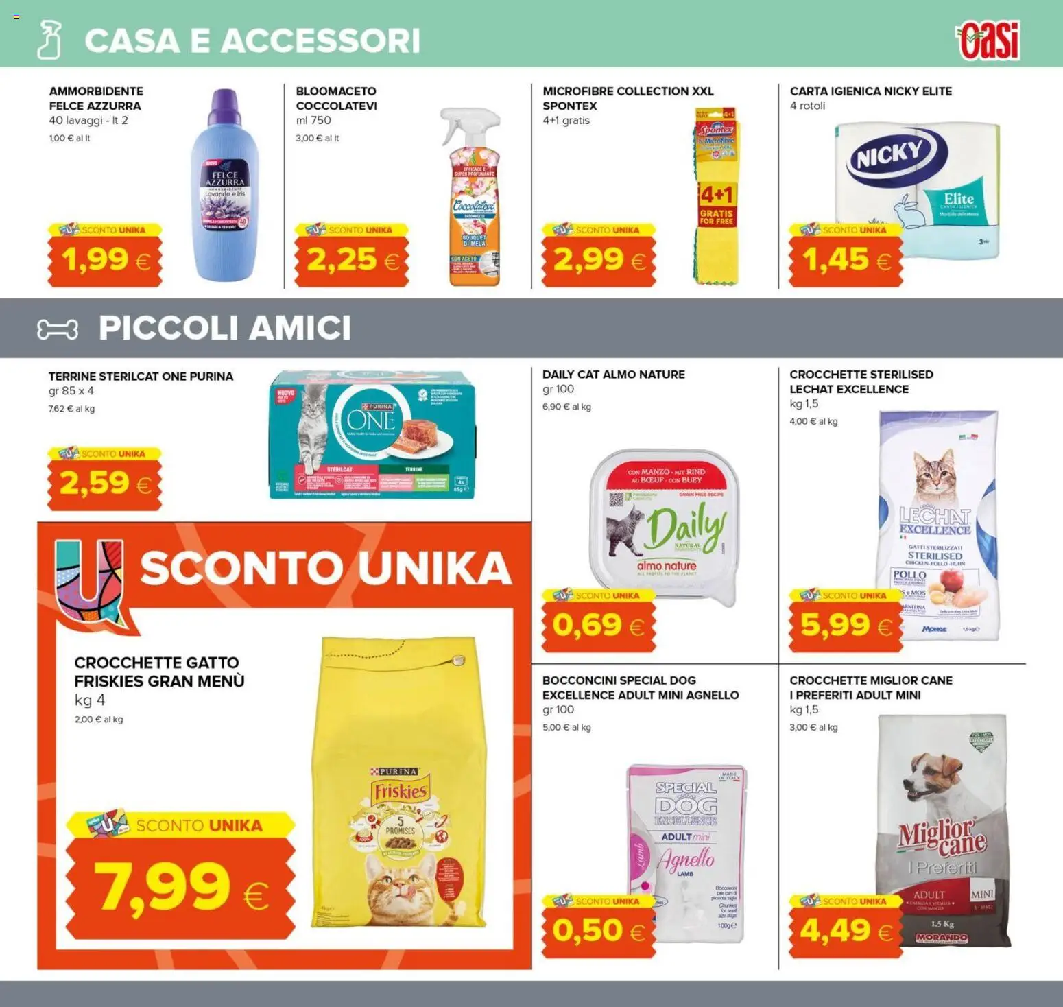 Volantino Oasi del 10/08/2026 | Pagina: 23 | Prodotti: Pollo, Ammorbidente, Crocchette, Lavanda