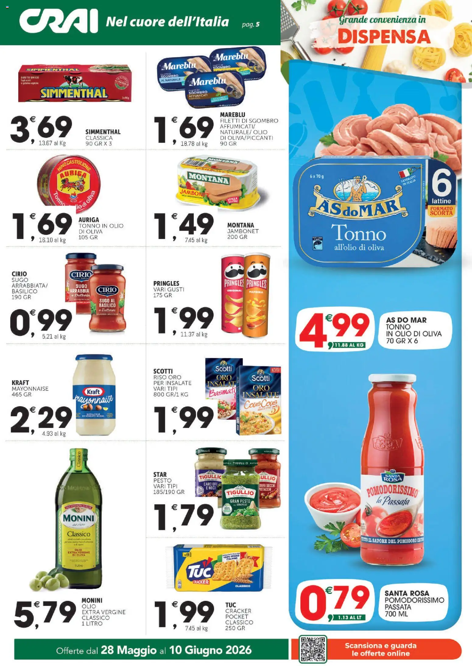 Volantino CRAI del 28.05.2026 | Pagina: 5 | Prodotti: Olio, Noci, Cous cous, Pistacchi
