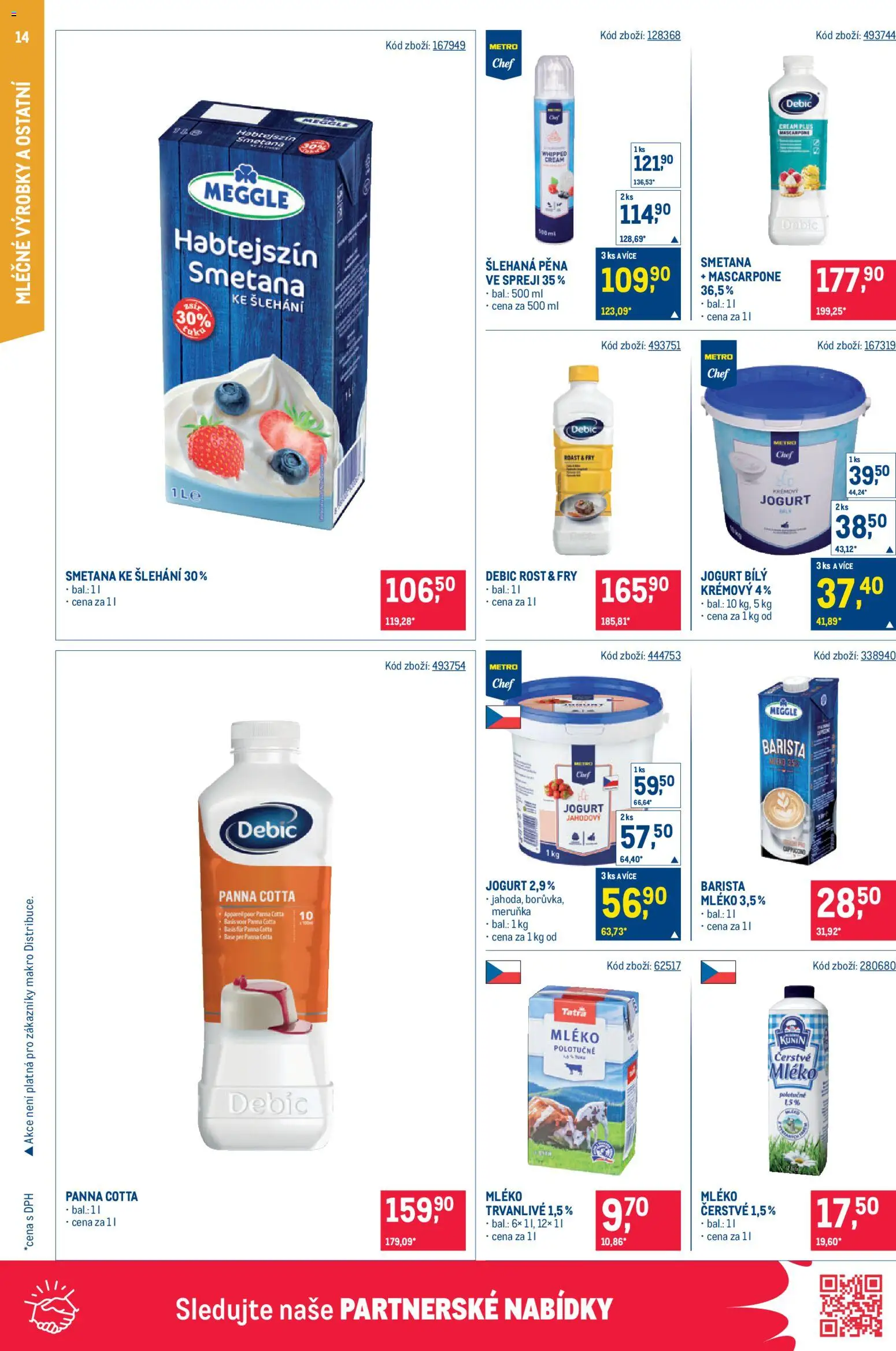 Makro leták - Gastronomie od 20.05.2026 | Strana: 14 | Produkty: Mléko polotučné, Mléko, Rošt, Mascarpone