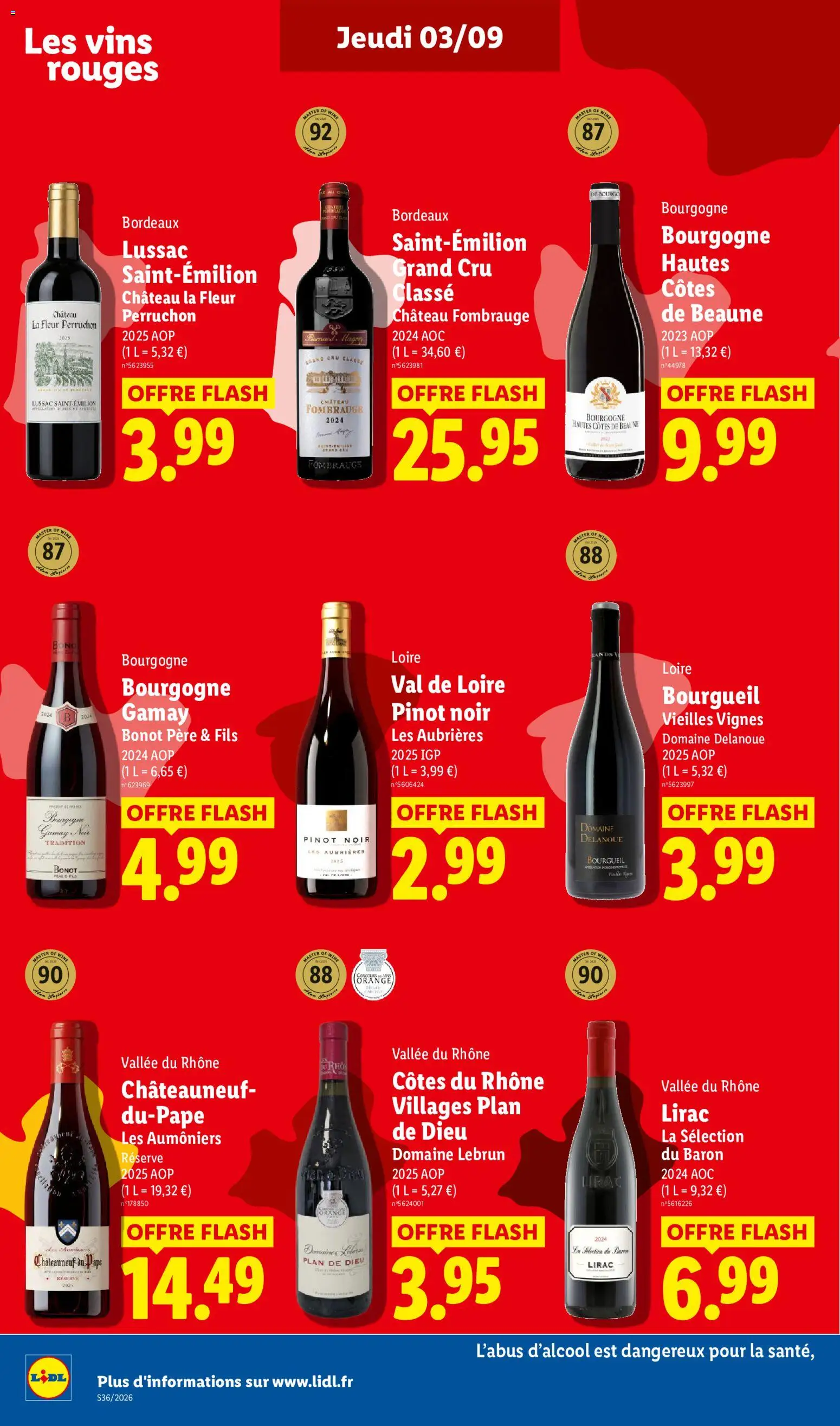 {H1} | Page: 24 | Produits: Orange, Lussac Saint-Émilion, Aster, Chateauneuf du pape