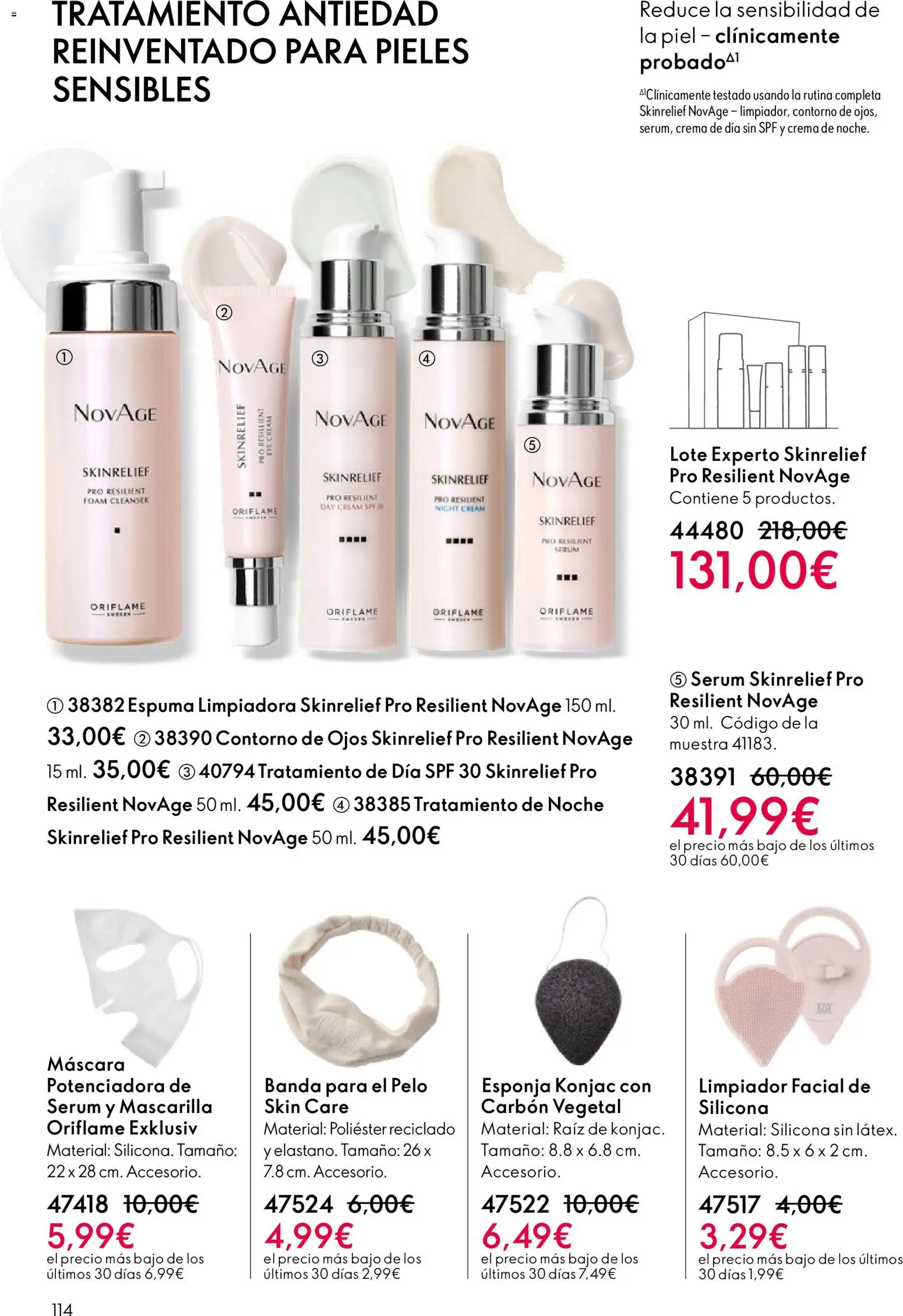 Oriflame - Catálogo Campaña 4 │ válido desde el 11.03.2026 | Página: 114 | Productos: Esponja, Máscara, Sérum, Crema de día