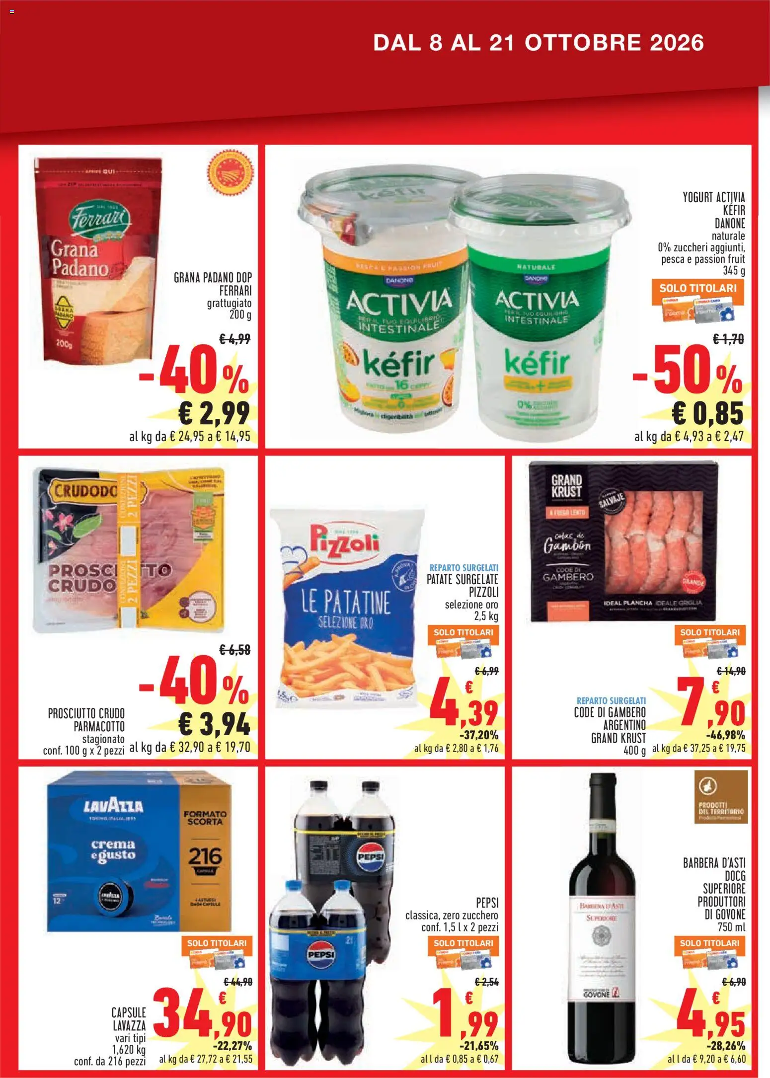 Volantino Conad del 08/10/2026 | Pagina: 3 | Prodotti: Crema, Patatine, Prosciutto, Lavazza