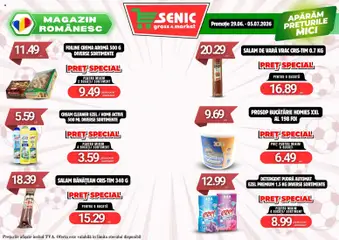 Ofertele Senic valabile de la 29.06.2026 | Pagină: 3 | Produse: Bucătărie, Mici, Cremă, Salam