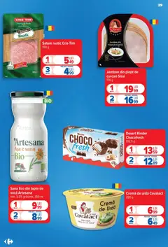 Ofertele Carrefour valabile de la 09.09.2026 | Pagină: 29 | Produse: Bio, Covalact de tara, Cremă, Salam