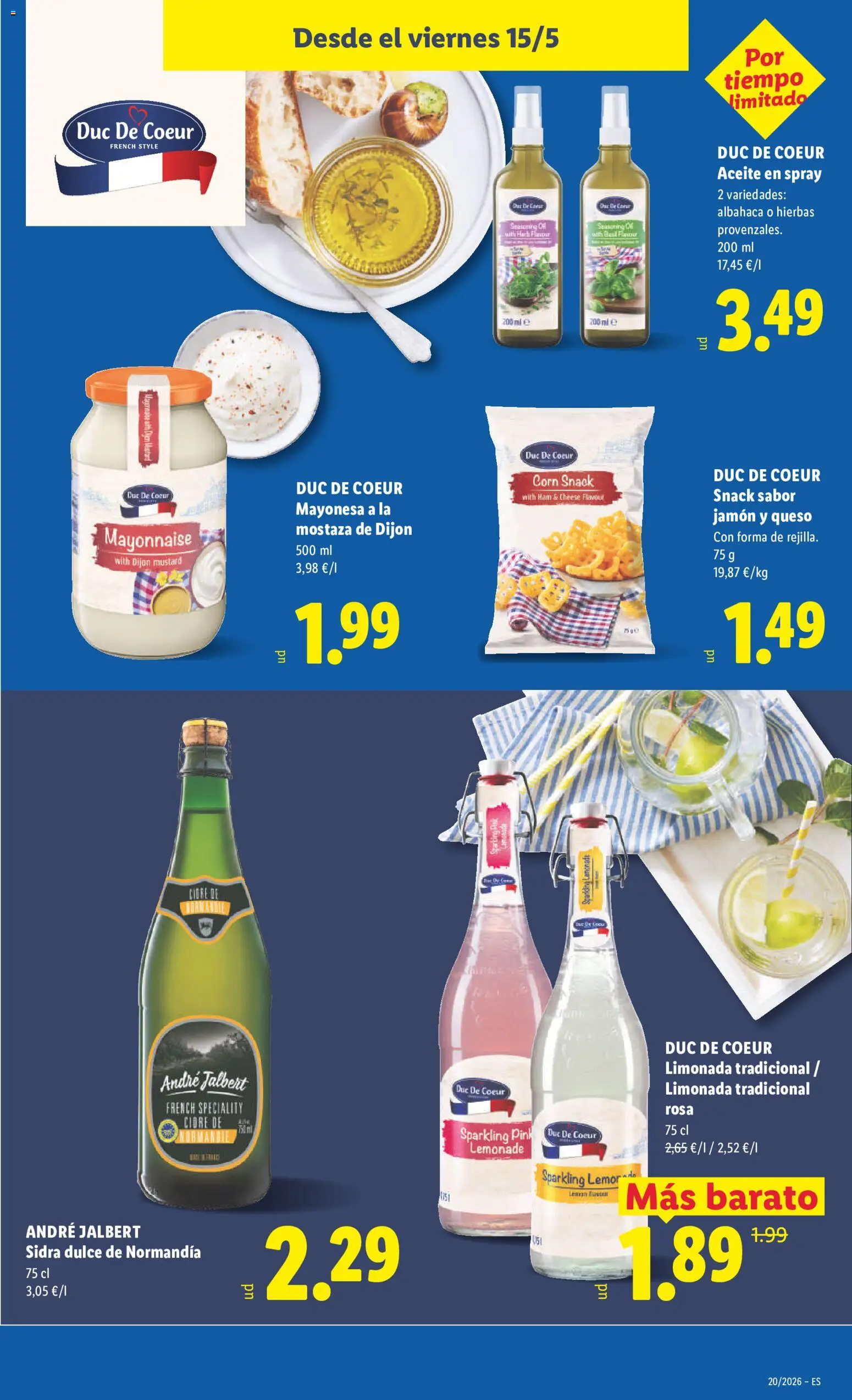 Lidl folleto │ válido desde el 11.05.2026 | Página: 29 | Productos: Queso, Aceite, Limonada, Οθόνη προβολής
