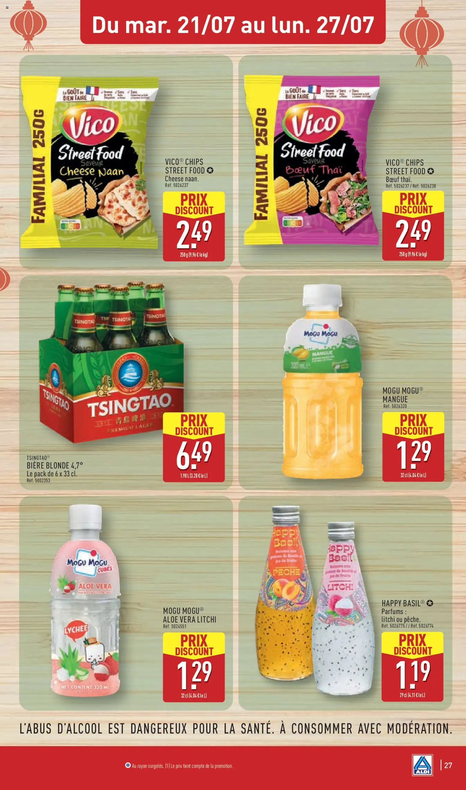 {H1} | Page: 31 | Produits: Mogu Mogu, Pêche, Bière, Chips