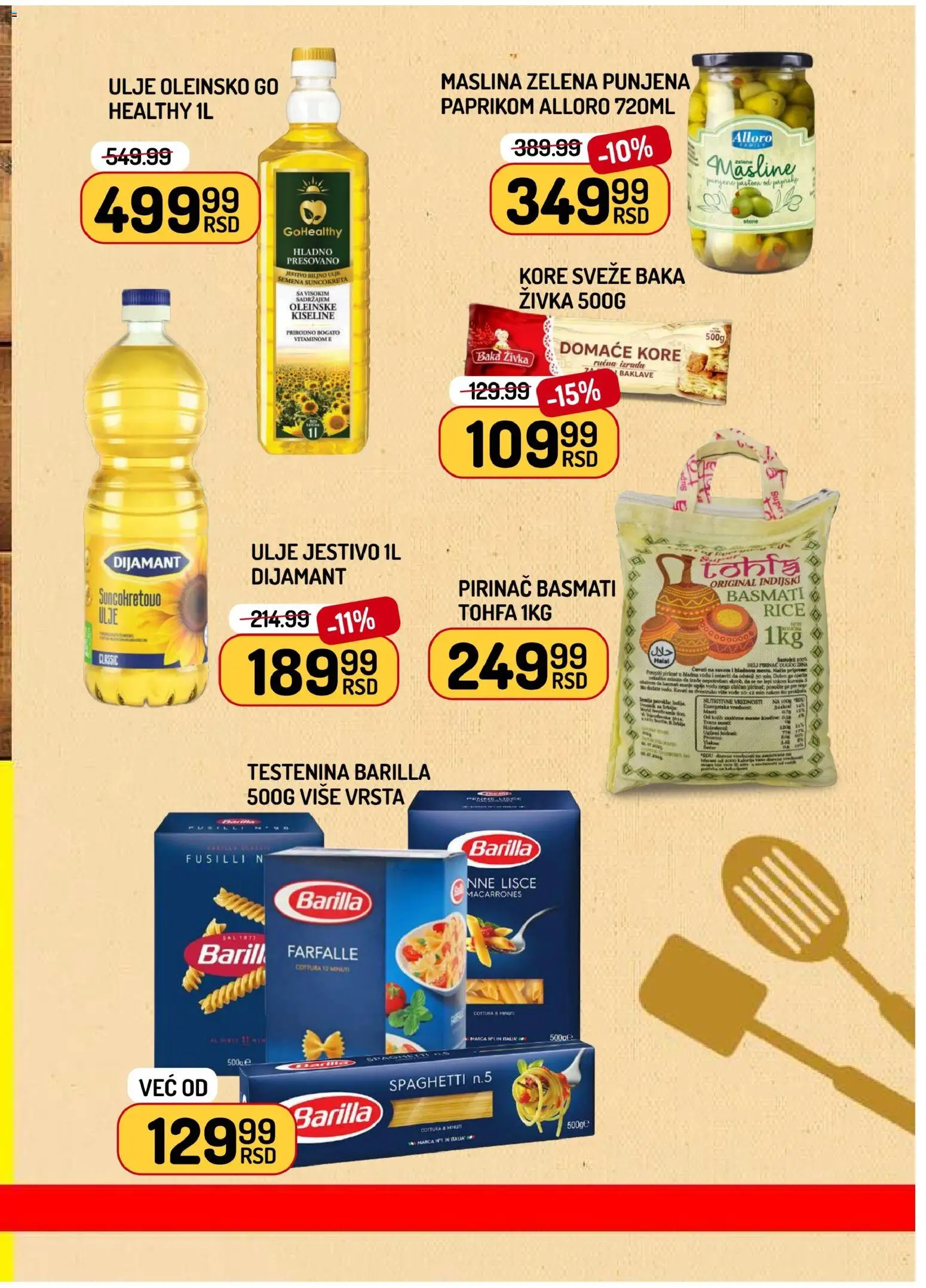 Aman katalog - važi od 03.07.2026 | Strana: 9 | Proizvode: Testenina, Masline, Ulje, Suncokretovo ulje