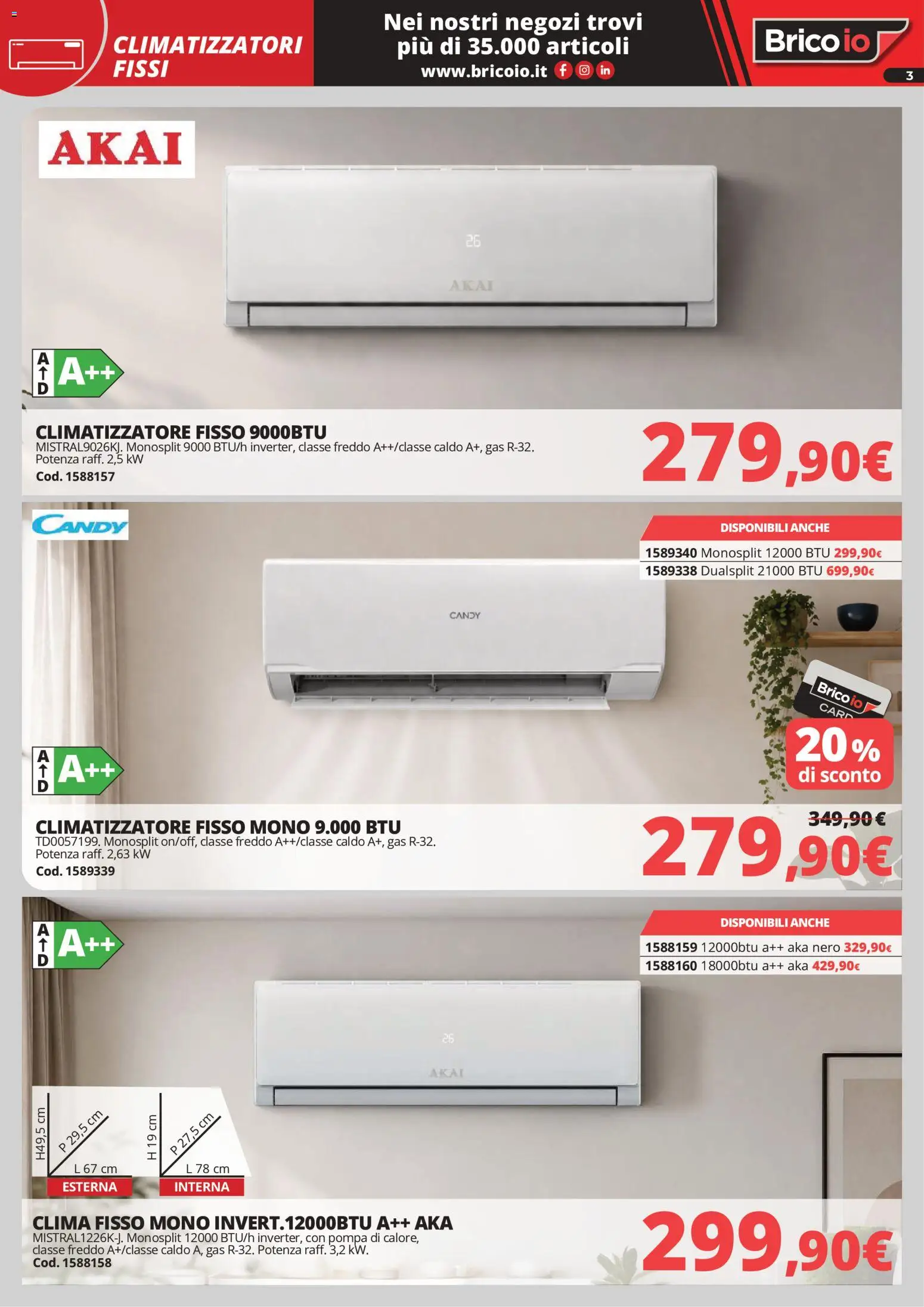 Volantino Brico io del 28.05.2026 | Pagina: 3 | Prodotti: Climatizzatore