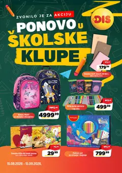 DIS katalog Ponovo u školske klupe - pregled DIS kataloga - važi od 15.08.2026