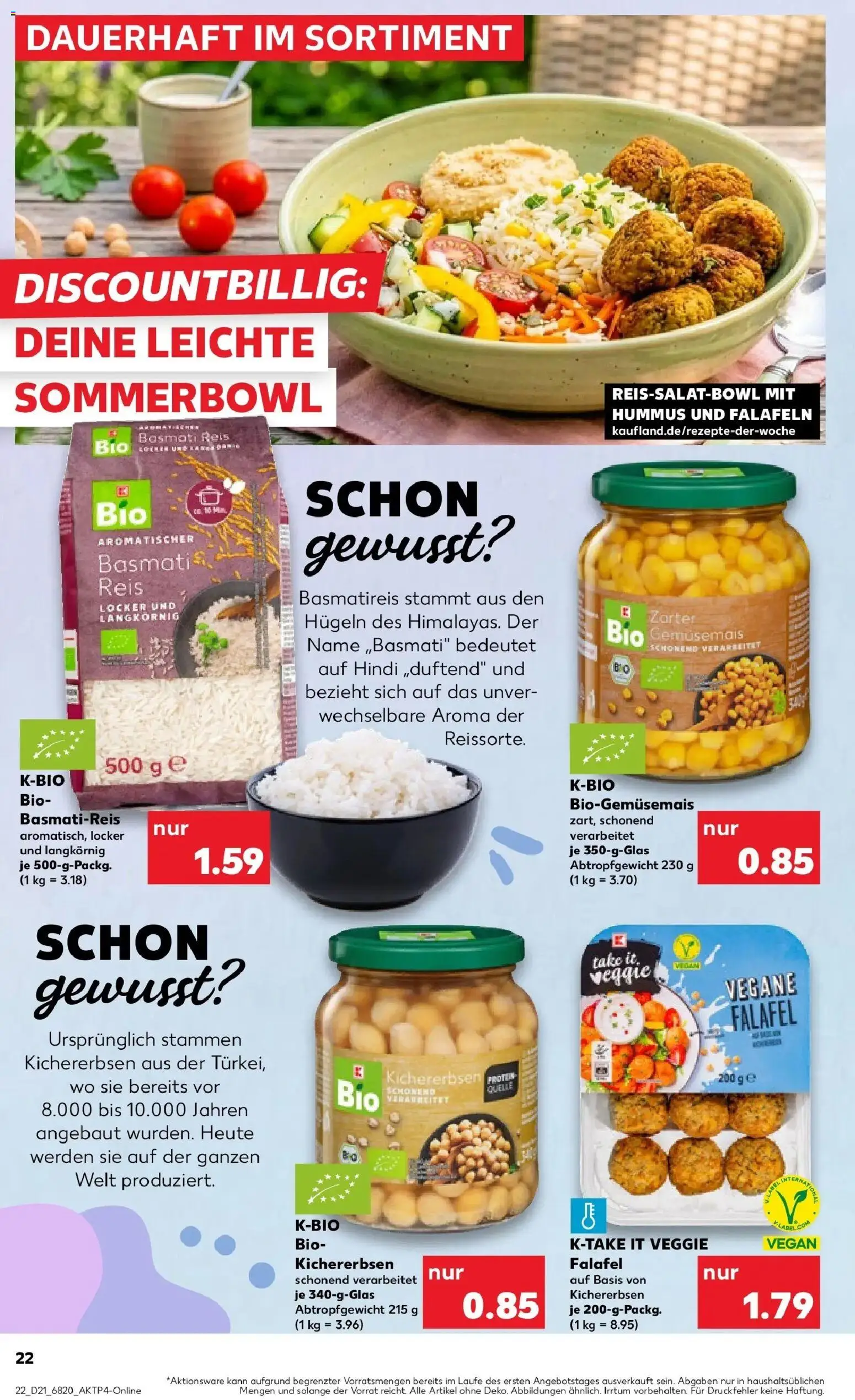 Kaufland Prospekt Cham – gültig ab 21.05.2026 | Seite: 22 | Produkte: Basmatireis, Reis