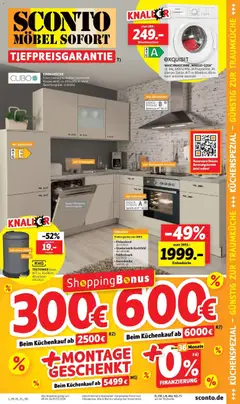 Sconto Küchenspezial Erfurt ab 08.04.2026 gültig | Seite: 1 | Produkte: Geschirrspüler, Einbauküche, Kühlschrank, Waschmaschine