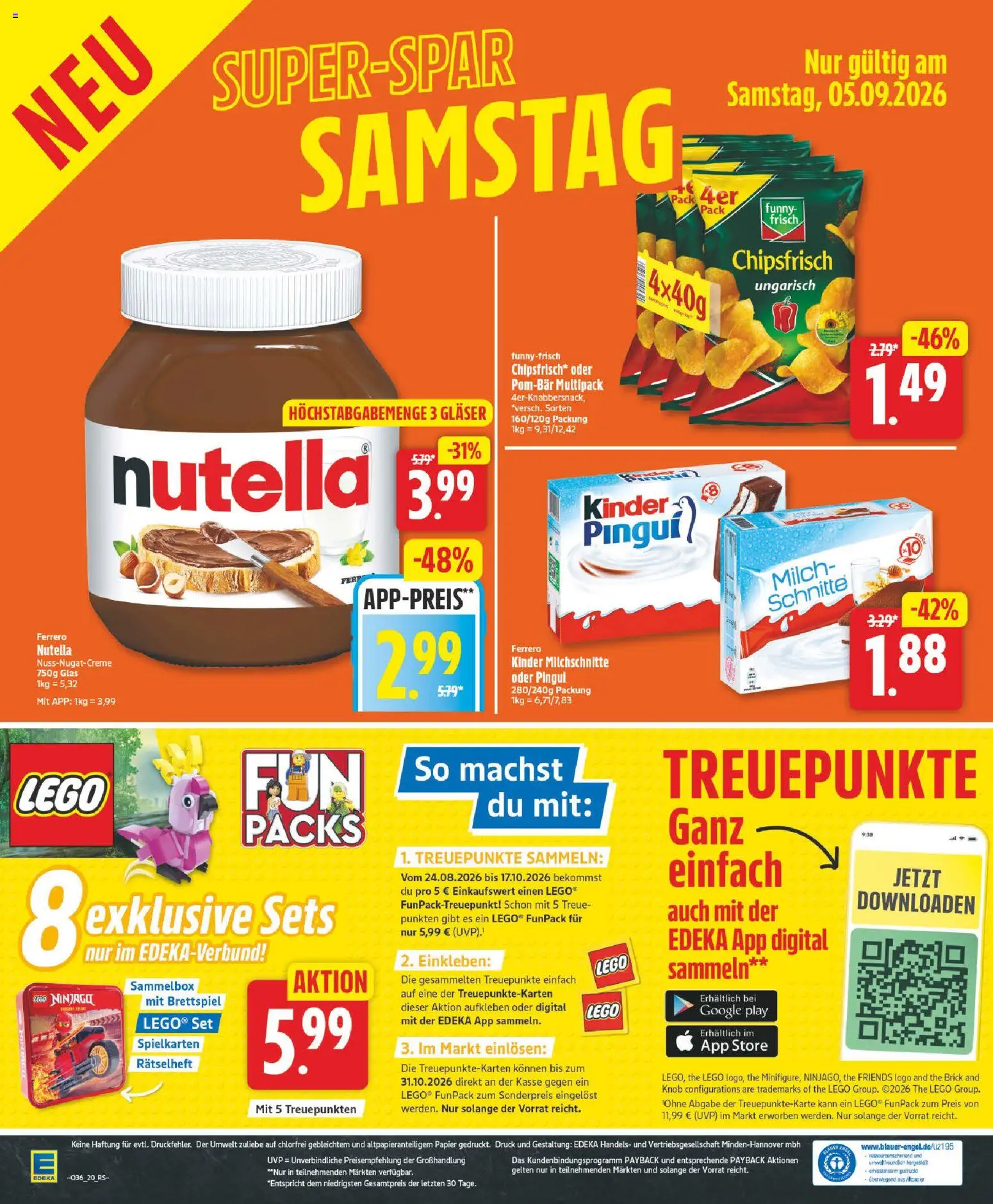 Edeka Prospekt – gültig ab 31.08.2026 | Seite: 26 | Produkte: Milch, Funny frisch, Nutella
