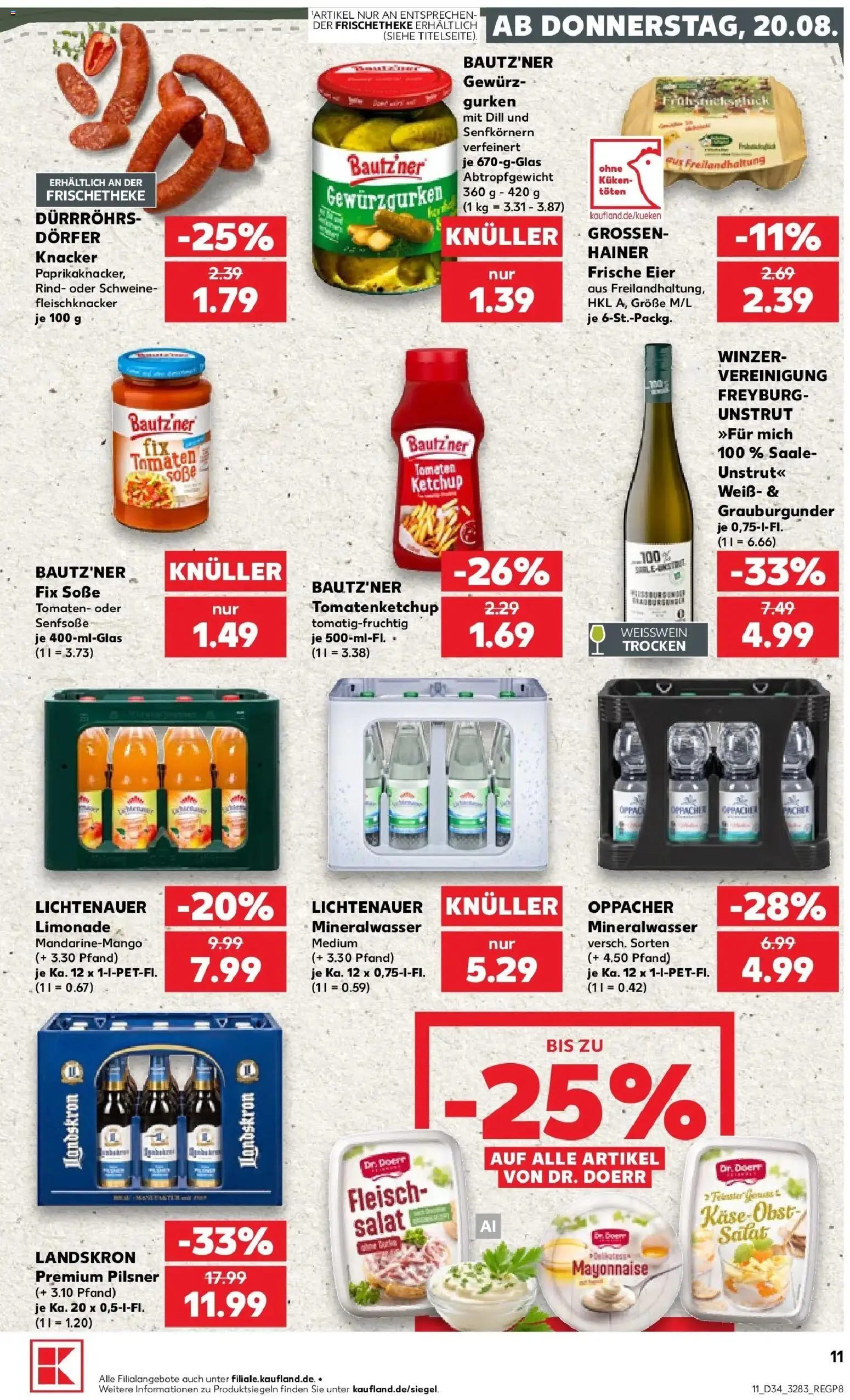 Prospekt Kaufland ab 20.08.2026 » Angebote Online zum Blättern | Seite: 11 | Produkte: Eier, Mineralwasser, Dill, Ketchup
