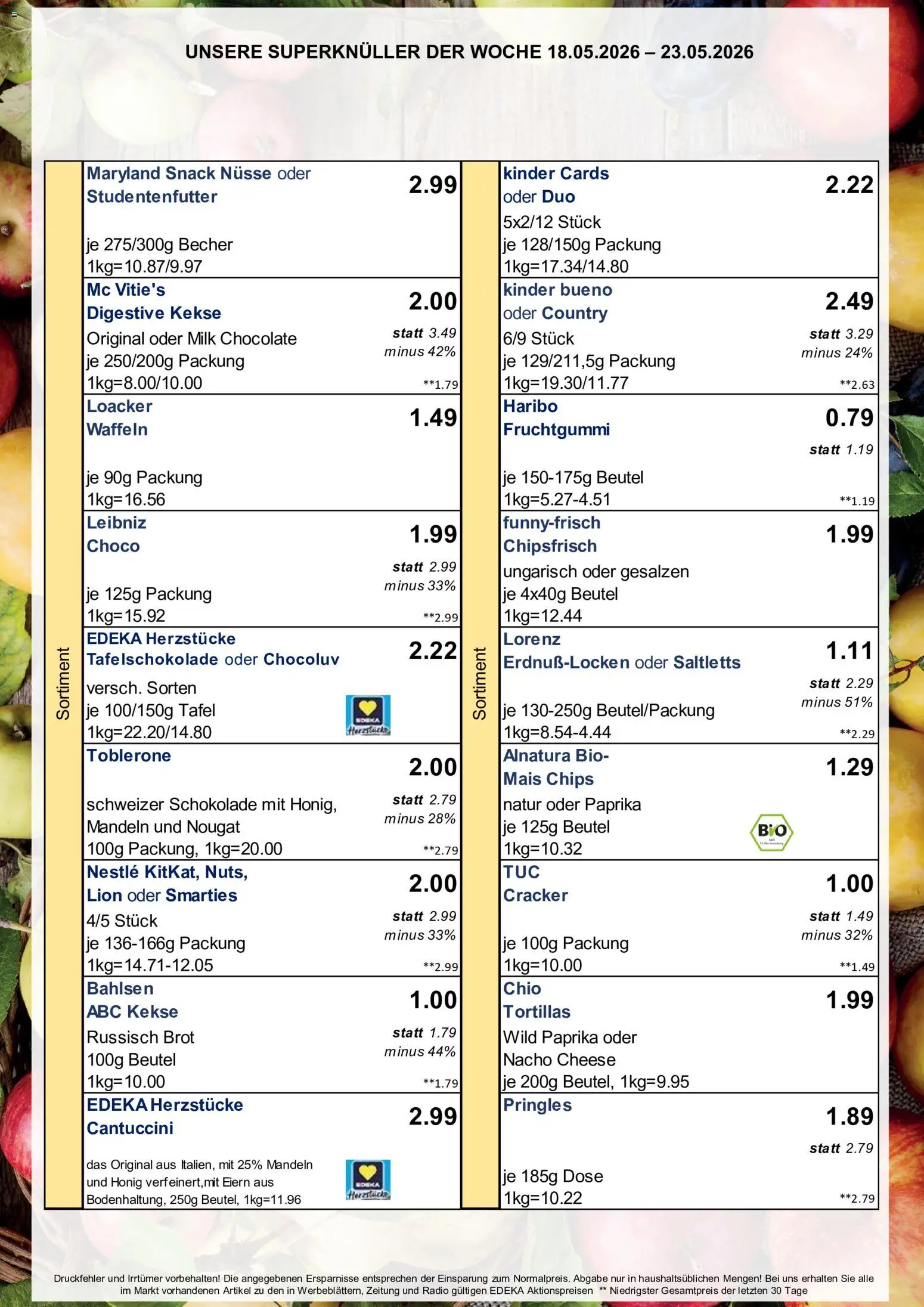 Simmel Bayern – gültig ab 18.05.2026 | Seite: 3 | Produkte: Haribo, Schokolade, Waffeln, Radio