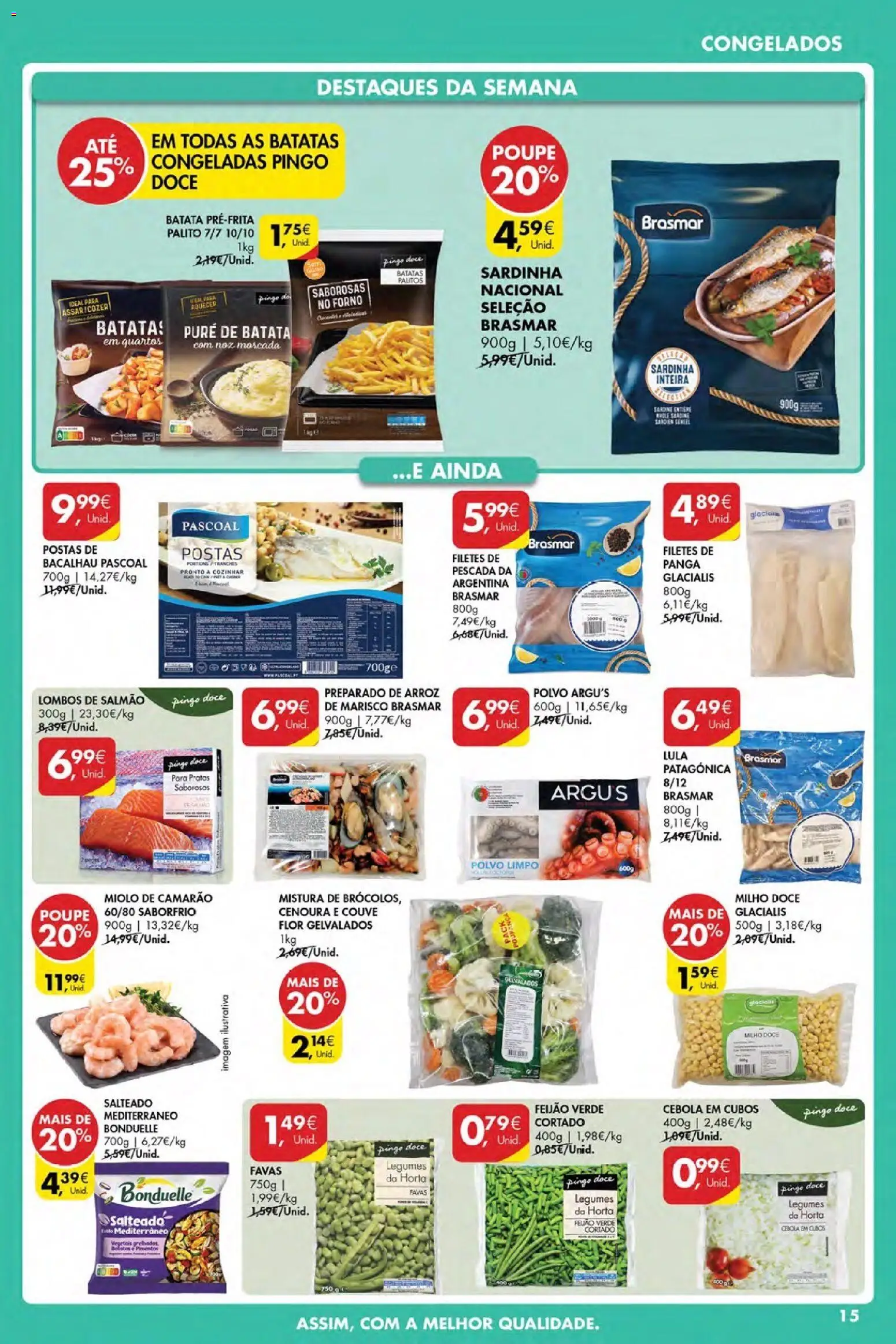 Pingo Doce Poupe Esta Semana Açores │ válido de 07.05.2026 | Página: 15 | Produtos: Forno, Favas, Pratos, Salmão