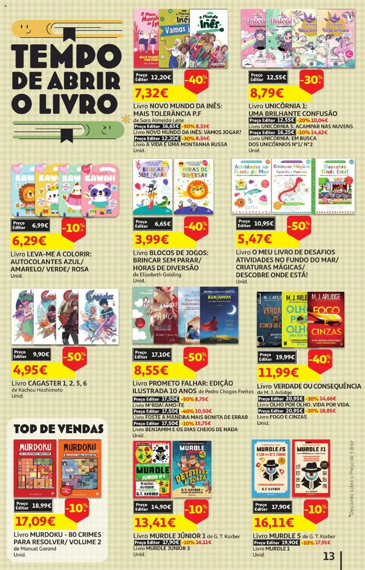 Auchan - Férias de Verão  Casa Verão │ válido de 22/07/2026 | Página: 13 | Produtos: Jogos, Top, Leite, Peixe
