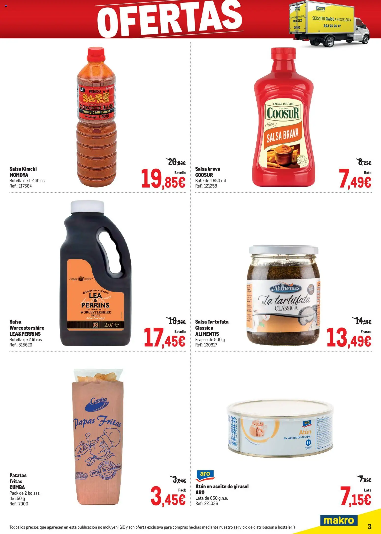 Makro Ofertas Canarias │ válido desde el 04.05.2026 | Página: 3 | Productos: Aceite, Salsa brava, Papas fritas, Aceite de girasol