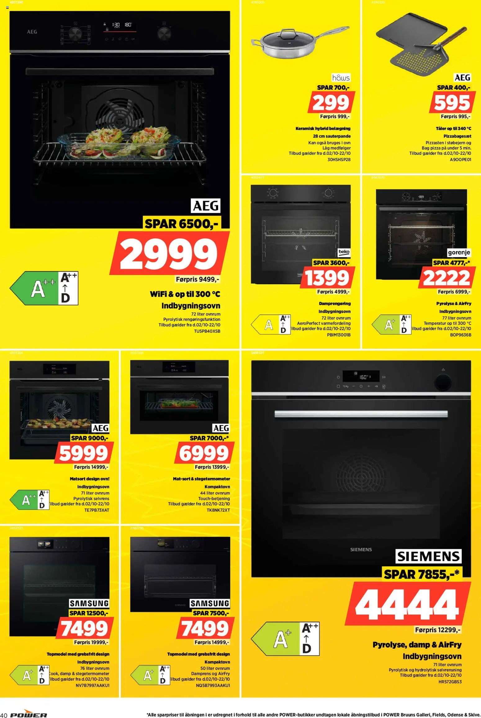 Power tilbudsavis – gyldig fra 02/10/2026 | Side: 40 | Produkter: Pizza, Ovn