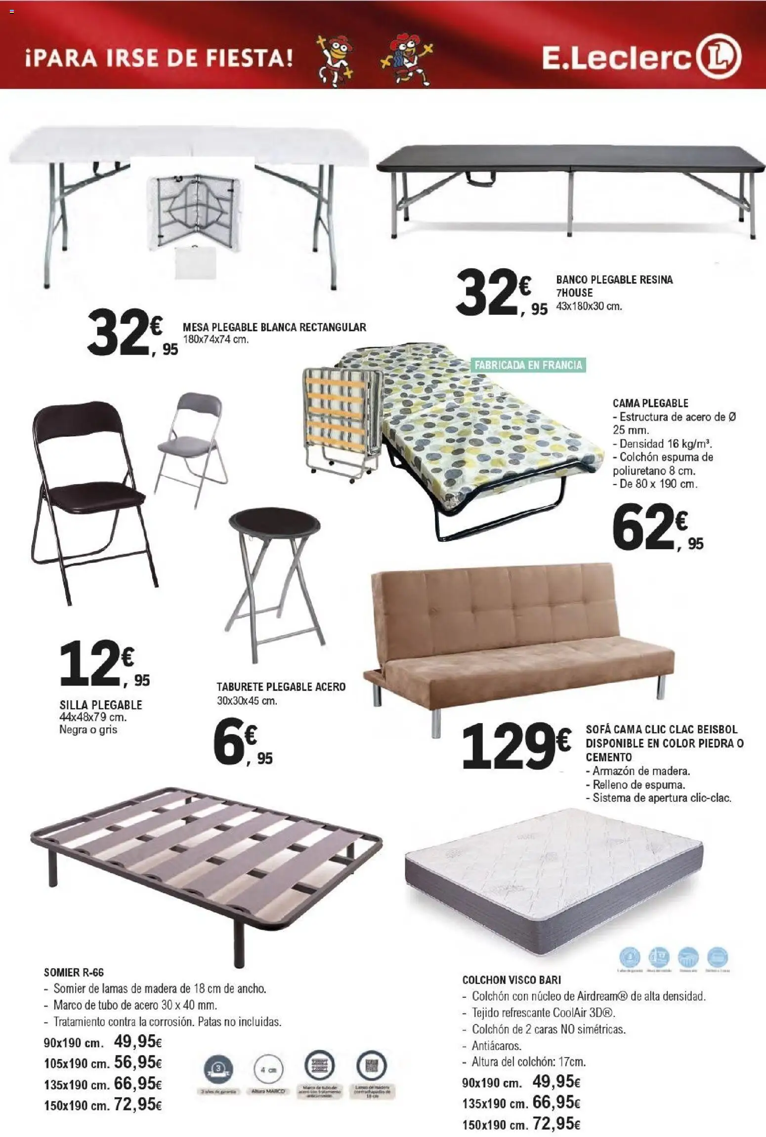 E.Leclerc folleto │ válido desde el 17.06.2026 | Página: 49 | Productos: Marco, Sofá cama, Sofá, Mesa
