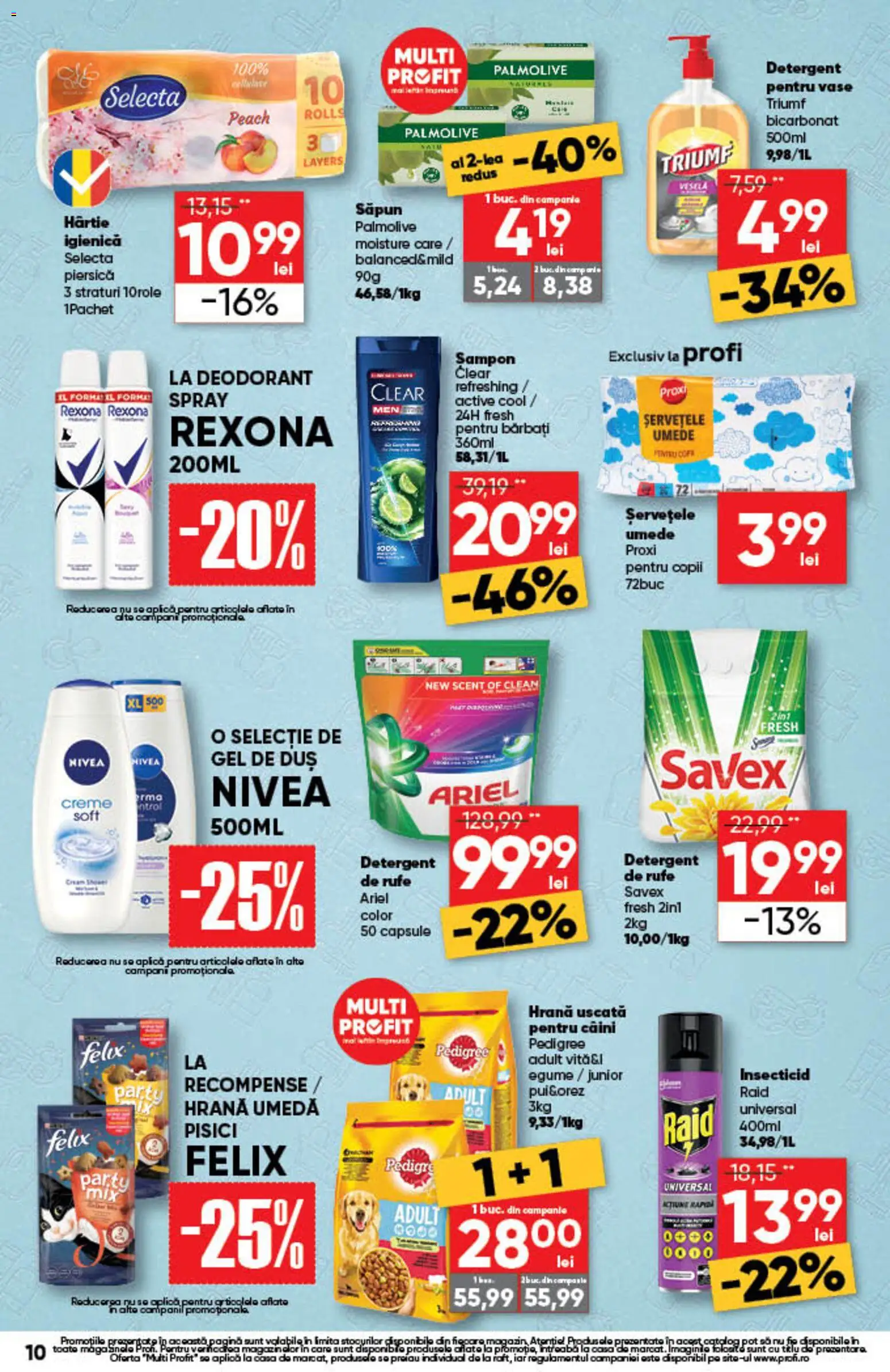 Noul catalog Profi – valabil de la 06.08.2026 | Pagină: 10 | Produse: Piersică, Duș, Șampon, Gel de duș
