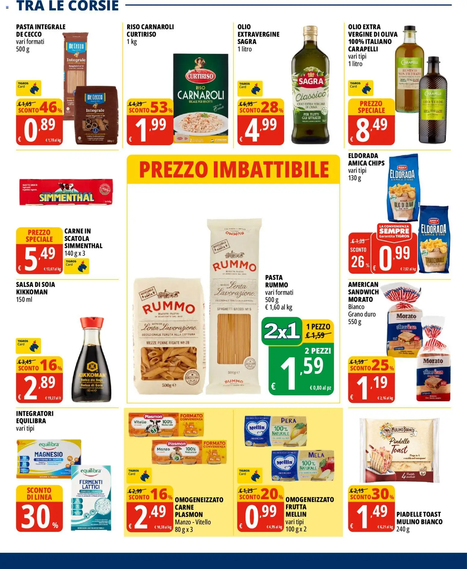 Volantino Tigros del 16/09/2026 | Pagina: 22 | Prodotti: Riso, De Cecco, Carne, Penne