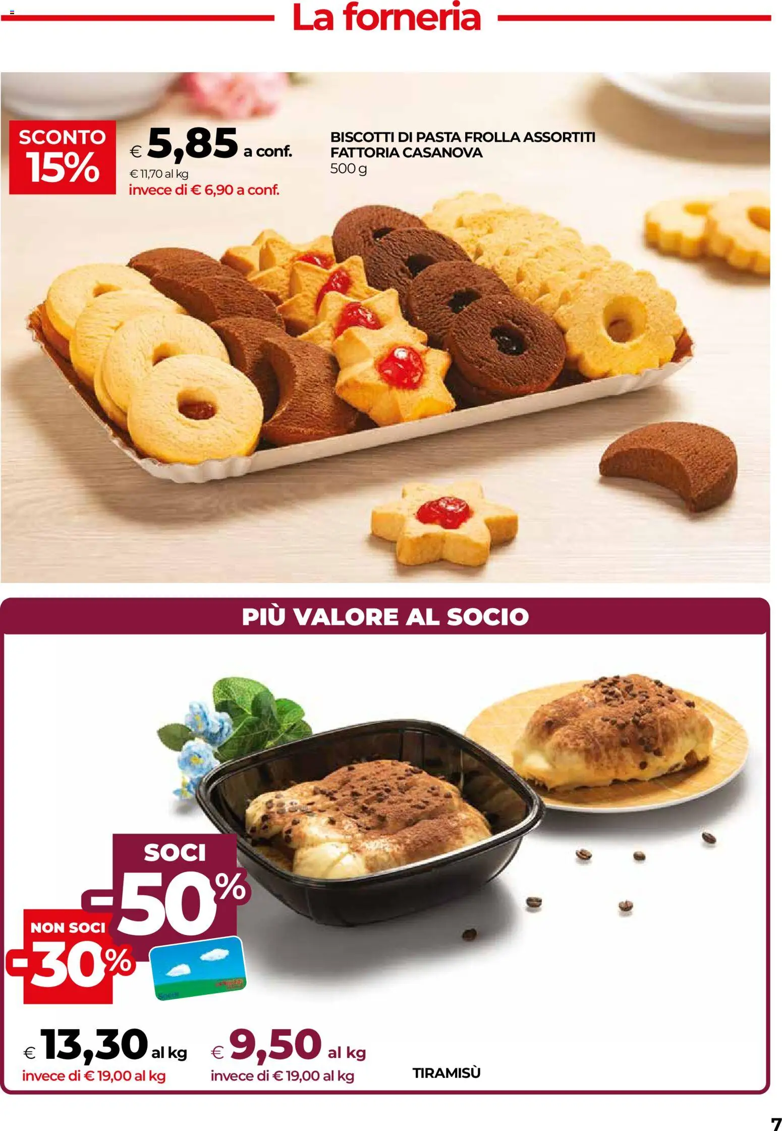 Volantino COOP del 15/10/2026 | Pagina: 7 | Prodotti: Biscotti, Pasta, Pasta frolla, Tiramisù