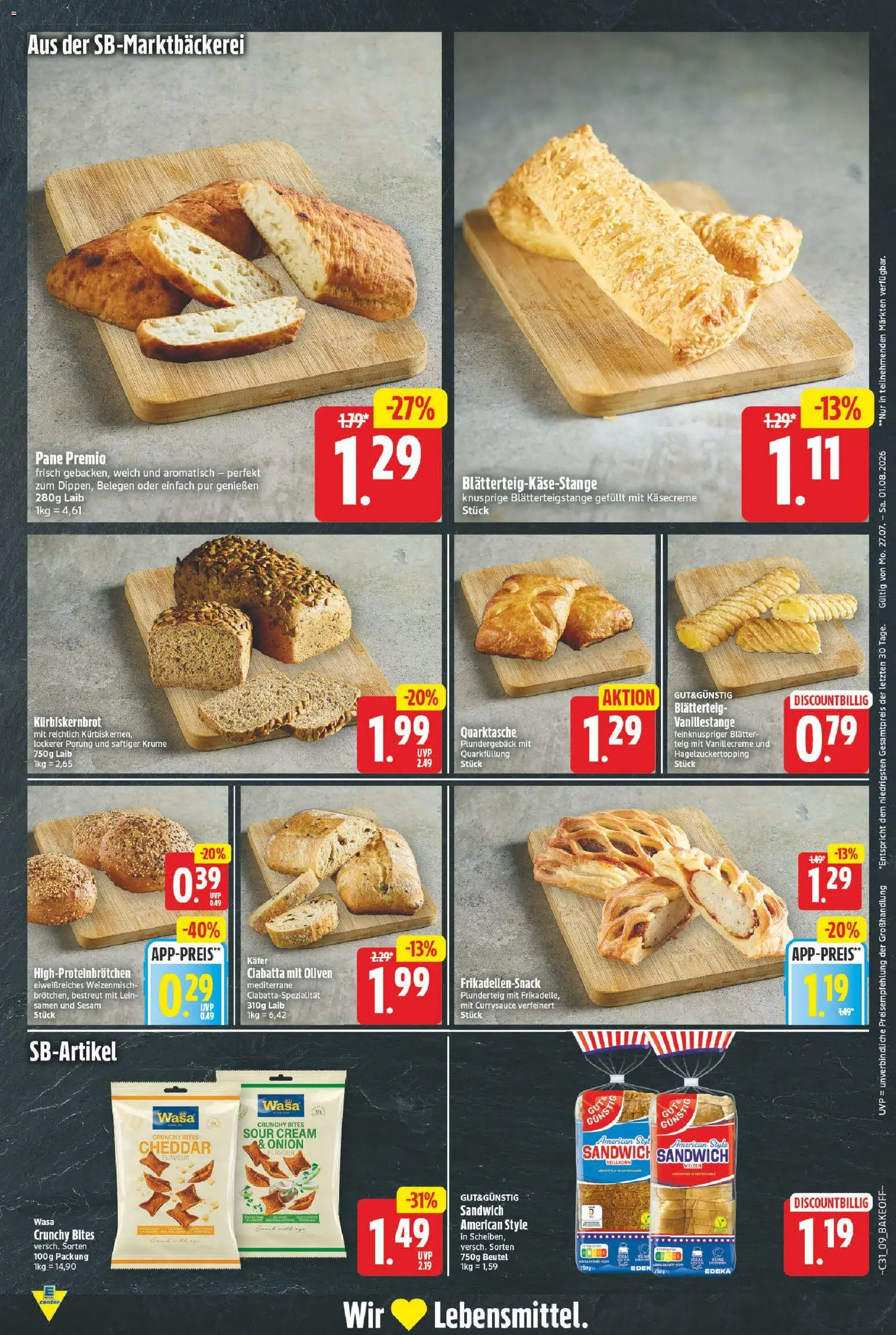 E center Prospekt – gültig ab 27.07.2026 | Seite: 9 | Produkte: Pane