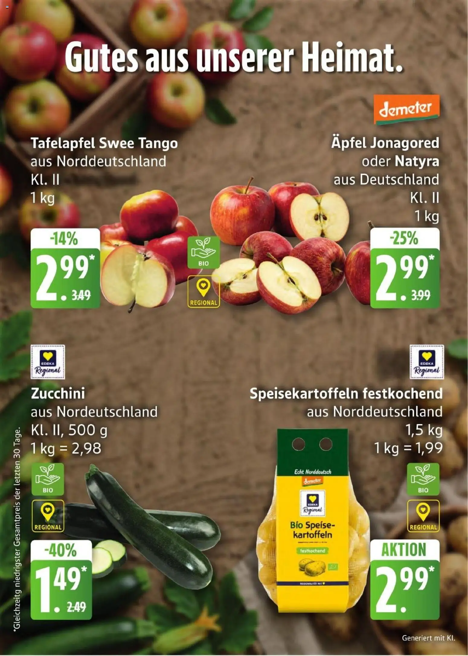 Edeka Prospekt Hamburg – gültig ab 23.08.2026 | Seite: 11 | Produkte: Äpfel, Kartoffeln, Zucchini