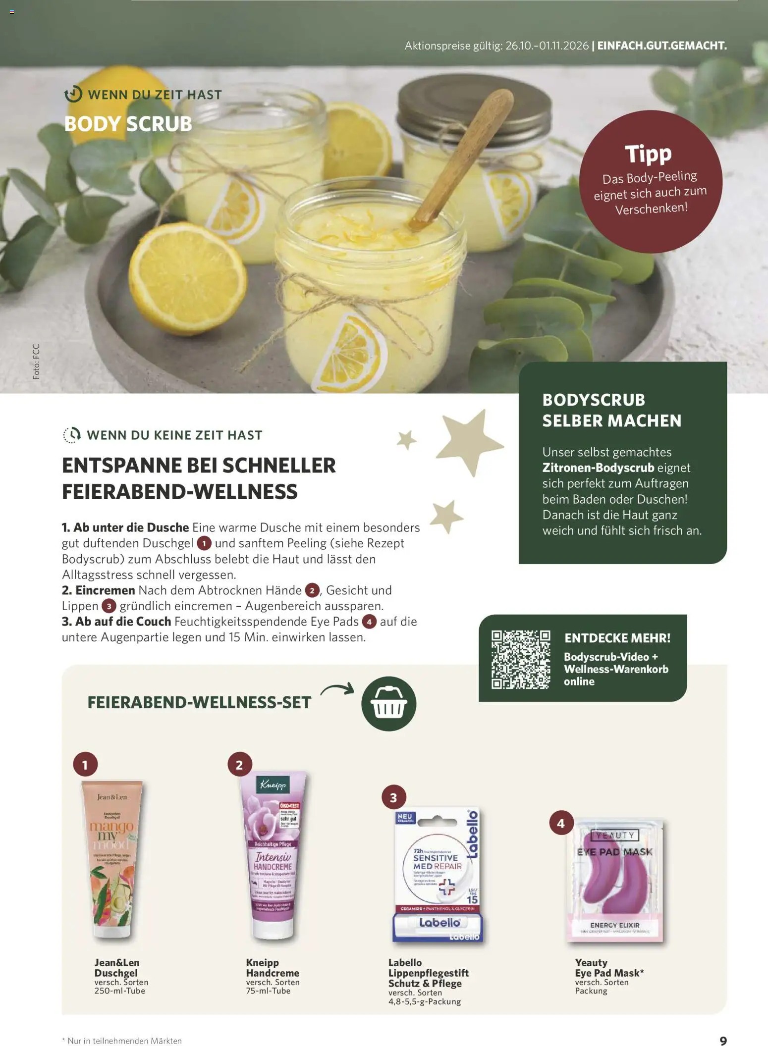 Combi myTime November 2026 – gültig ab 31.10.2026 | Seite: 9 | Produkte: Couch, Handcreme, Duschgel, Mango