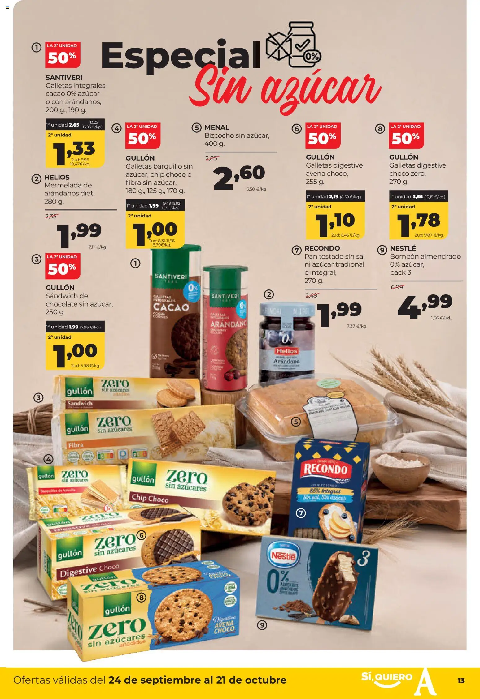 Alimerka folleto Asturias │ válido desde el 24/09/2026 | Página: 13 | Productos: Galletas, Bizcocho, Sal, Cacao