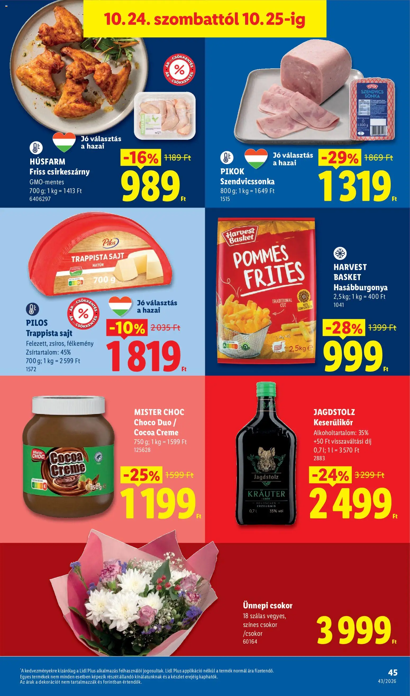 Lidl akciós ujság - amely érvényes a következő dátumtól: 2026.10.22. | Oldal: 45