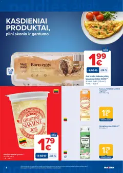 MAXIMA leidinys galioja nuo 2026.07.14 | Puslapis: 8 | Prekių: Pienas, Kiaušiniai, Grietinė
