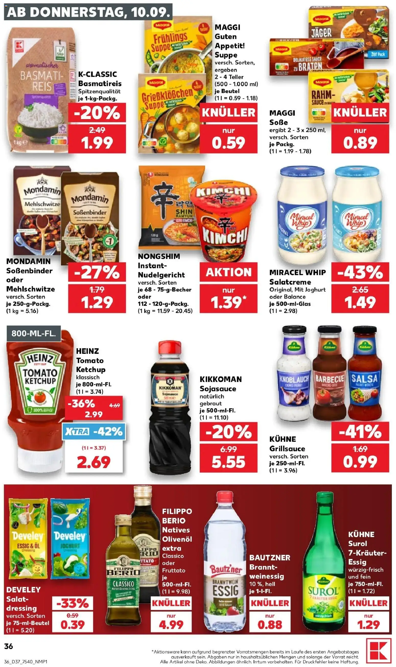 Prospekt Kaufland ab 07.09.2026 » Angebote Online zum Blättern | Seite: 45 | Produkte: Joghurt, Essig, Soße, Salat