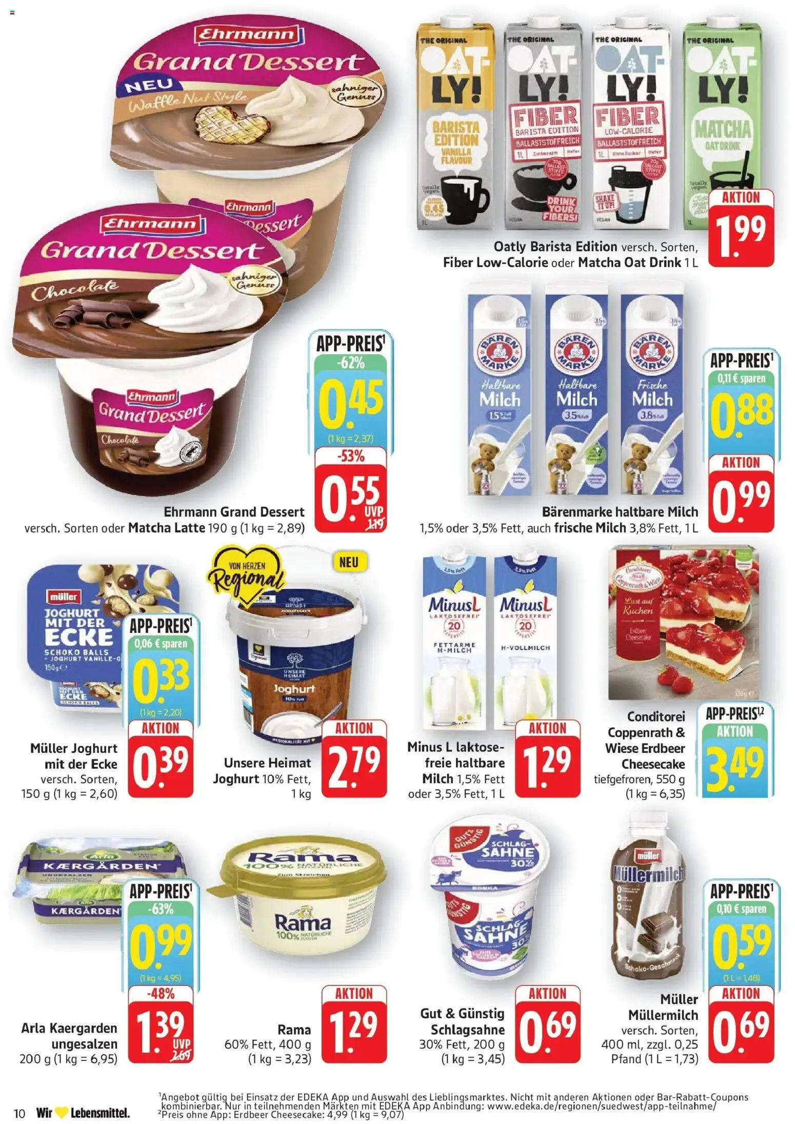Edeka Prospekt Göppingen (ab 19.10.2026) » Angebote Online | Seite: 12 | Produkte: Joghurt, Ehrmann grand dessert, Müllermilch, Kuchen