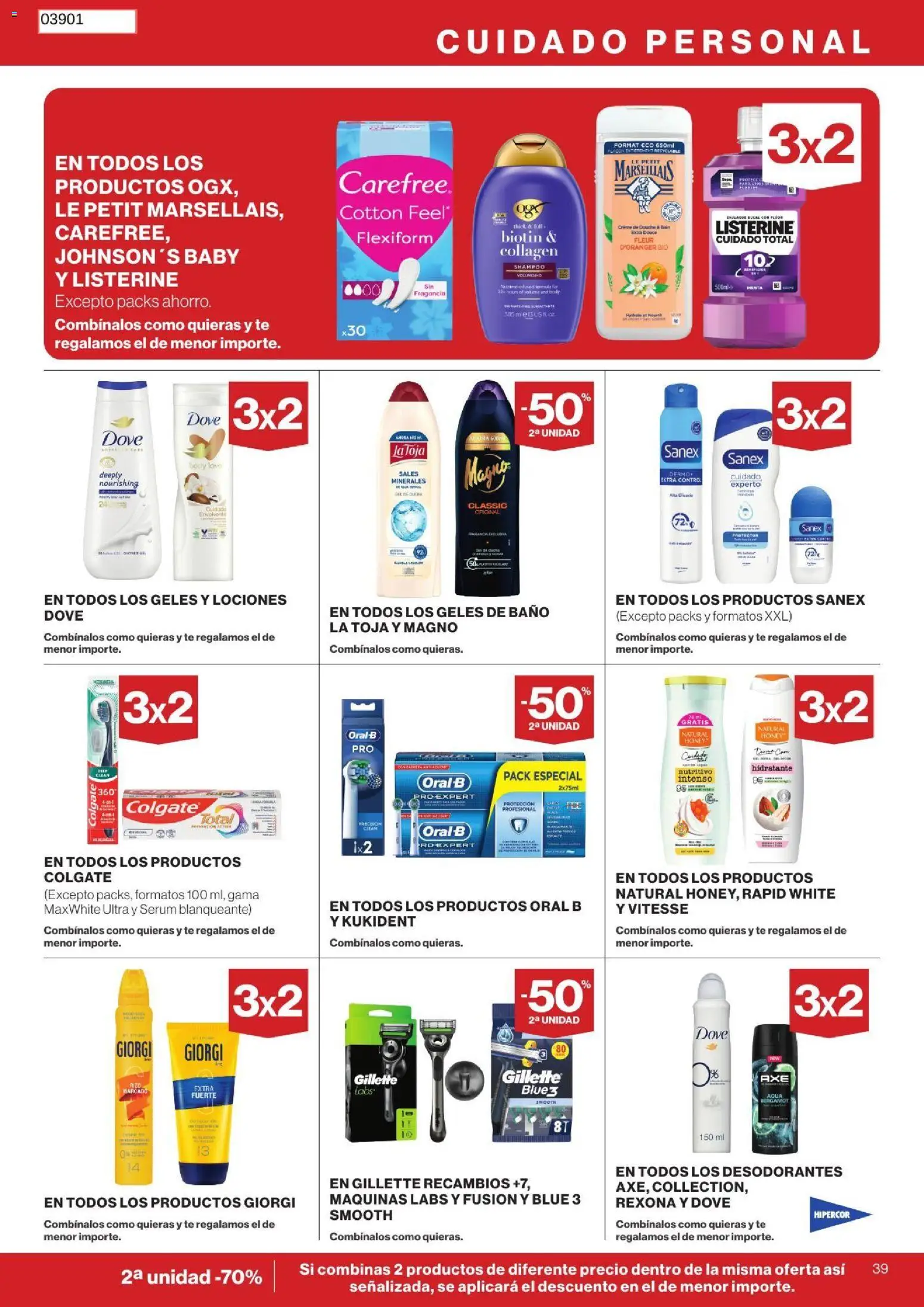 Hipercor catálogo │ válido desde el 26/08/2026 | Página: 39 | Productos: Enjuague bucal, Sérum, Listerine, Baño