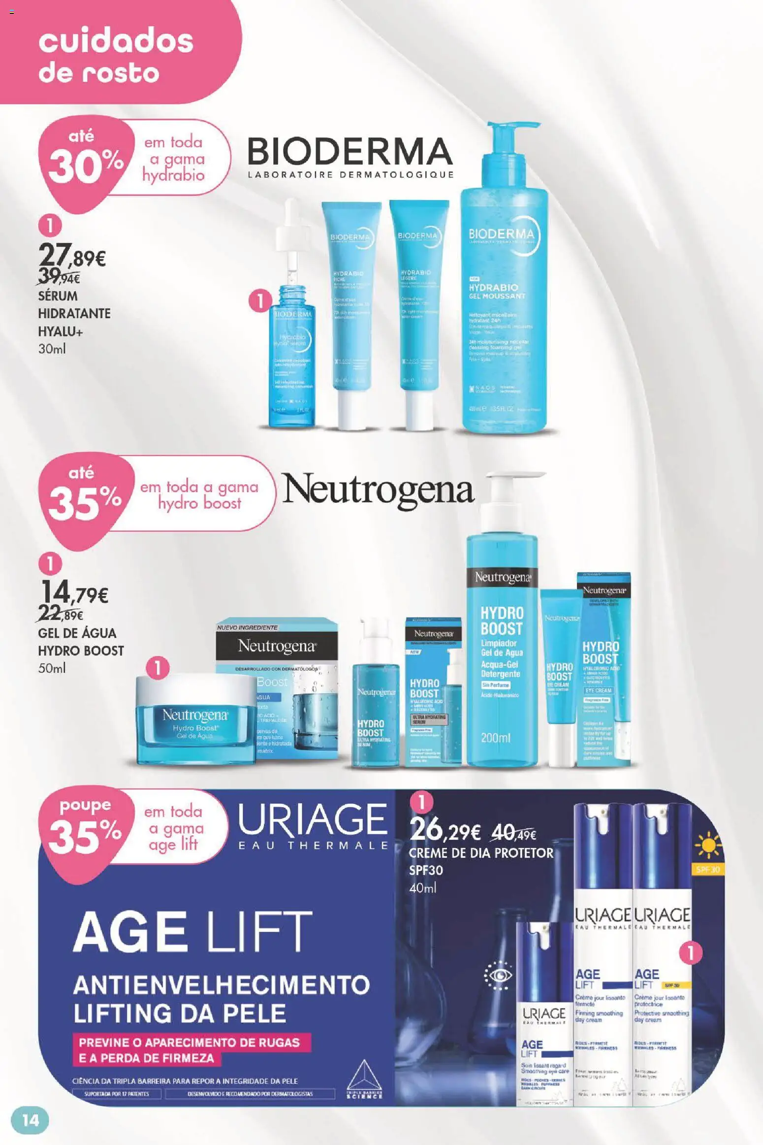 Pingo Doce Bem Estar Verão Lojas │ válido de 02/07/2026 | Página: 14 | Produtos: Agua, Detergente, Sérum, Creme
