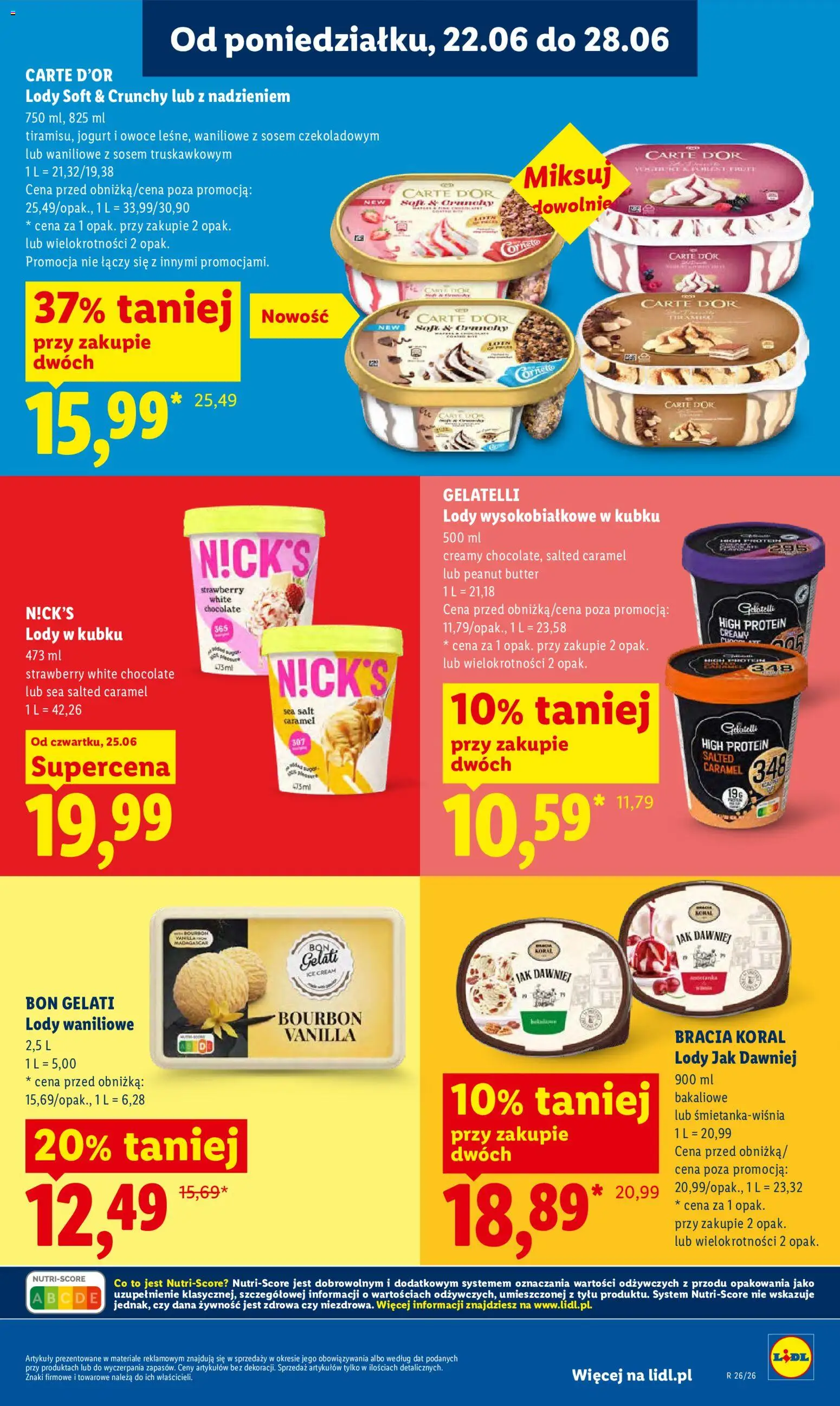 Lidl Polsko leták od 25.06.2026 | Strana: 69 | Produkty: Jogurt, Bourbon, Bon Gelati, Protein