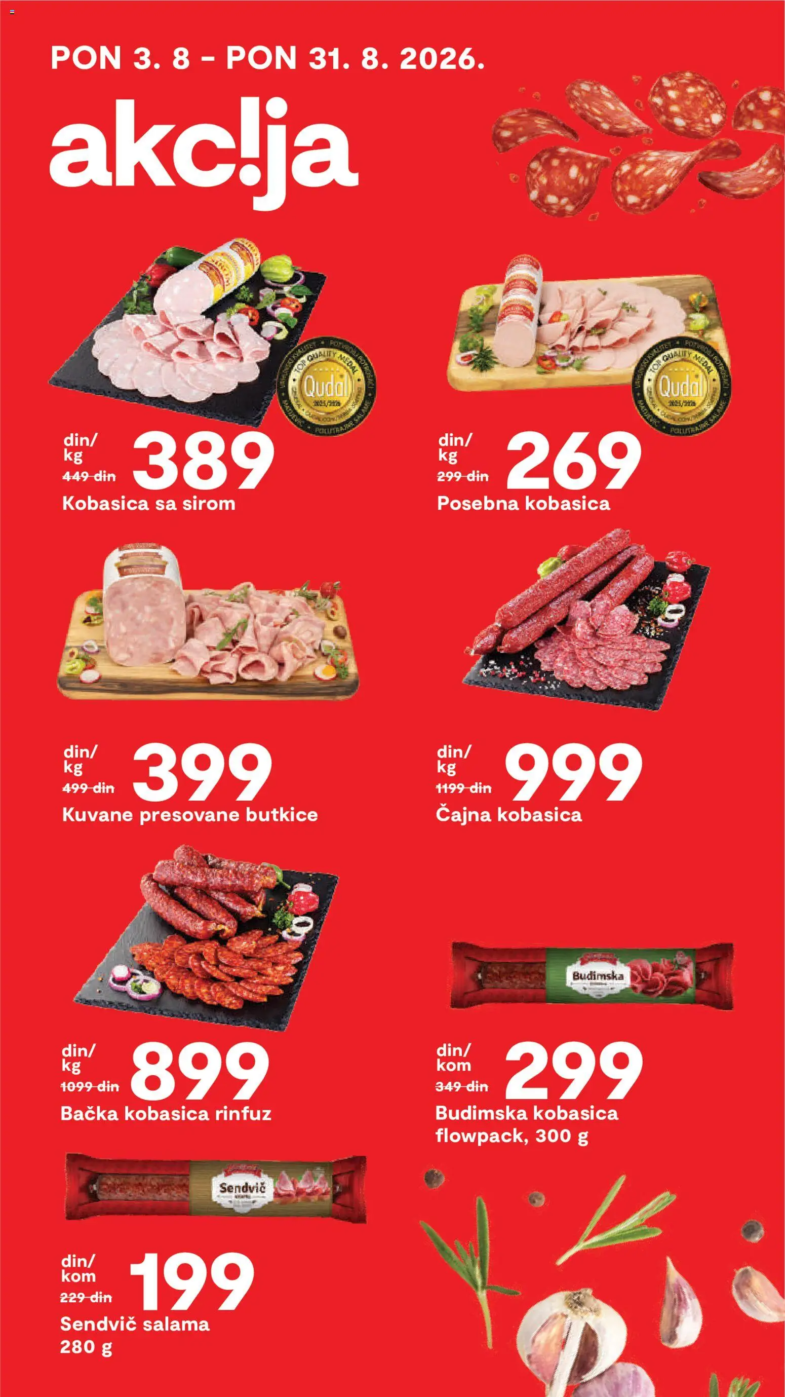 Matijevic katalog - važi od 04.08.2026 | Strana: 17 | Proizvode: Budimska kobasica, Salama, Kobasica