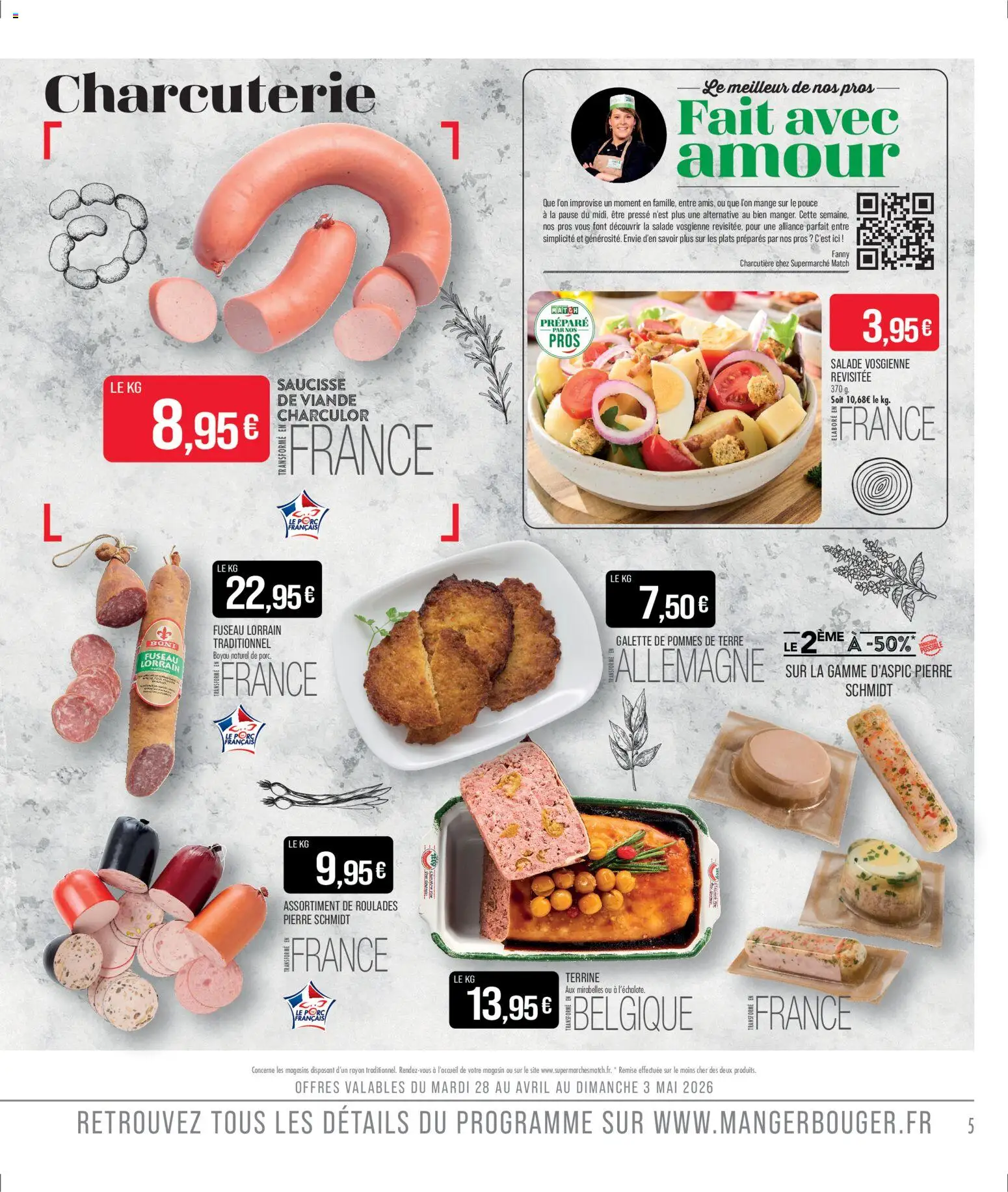 {H1} | Page: 5 | Produits: Alliance, Saucisse, Viande, Porc