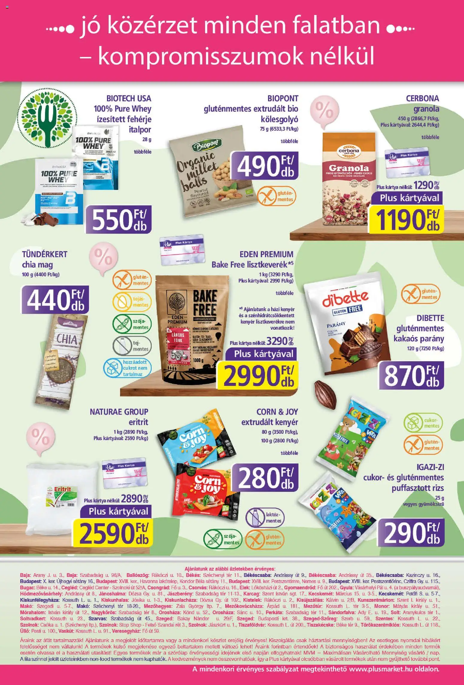 Plus Market akciós ujság - amely érvényes a következő dátumtól: 21.05.2026 | Oldal: 8 | Termékek: Fánk, Kölesgolyó, Kenyér, Rizs