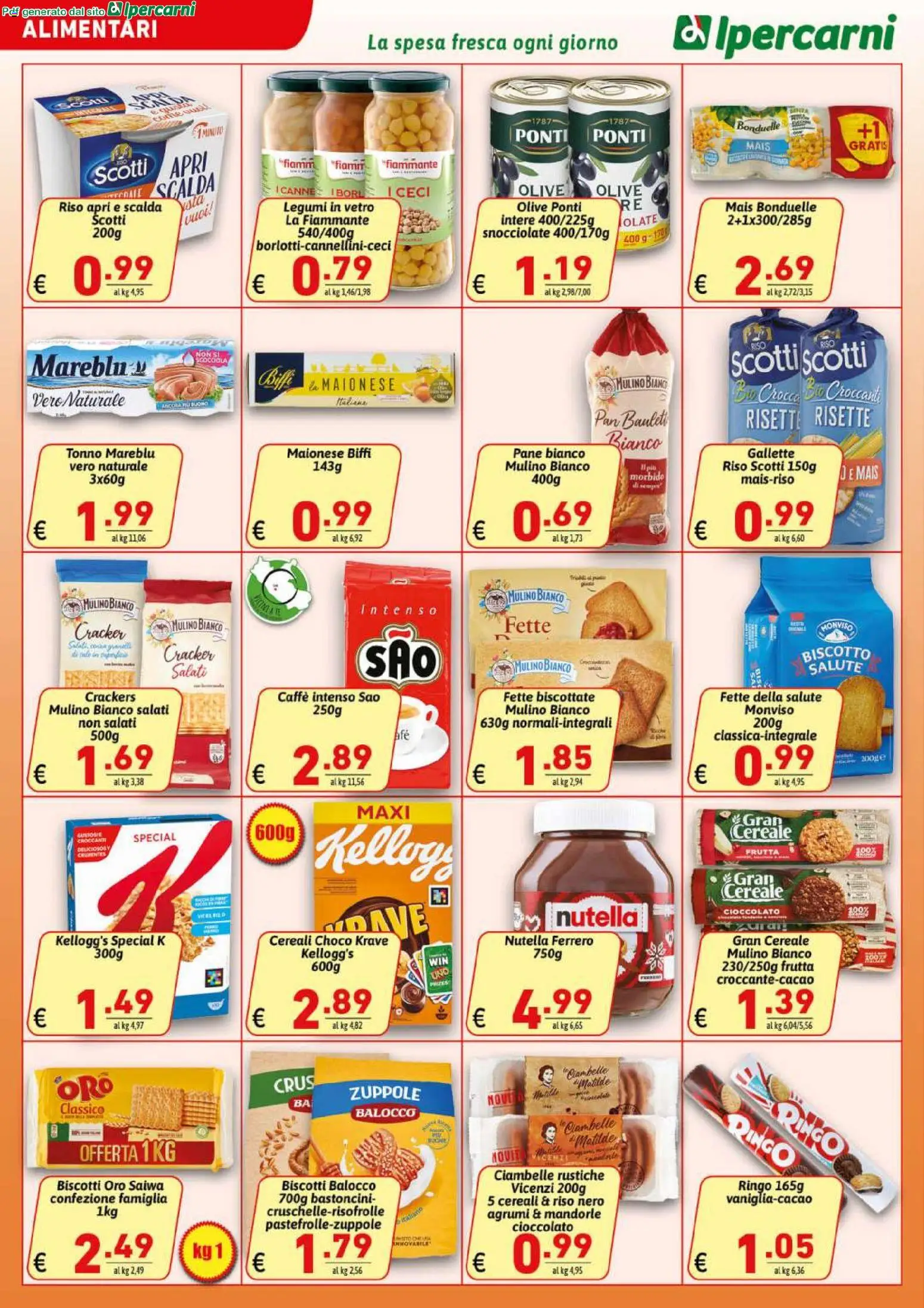 Volantino Ipercarni del 29.05.2026 | Pagina: 10 | Prodotti: Pane, Ceci, Agrumi, Mandorle