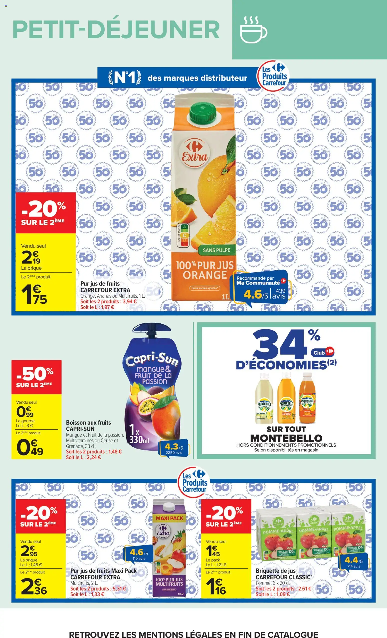{H1} | Page: 18 | Produits: Mangue, Citronnade, Boisson aux fruits, Brique