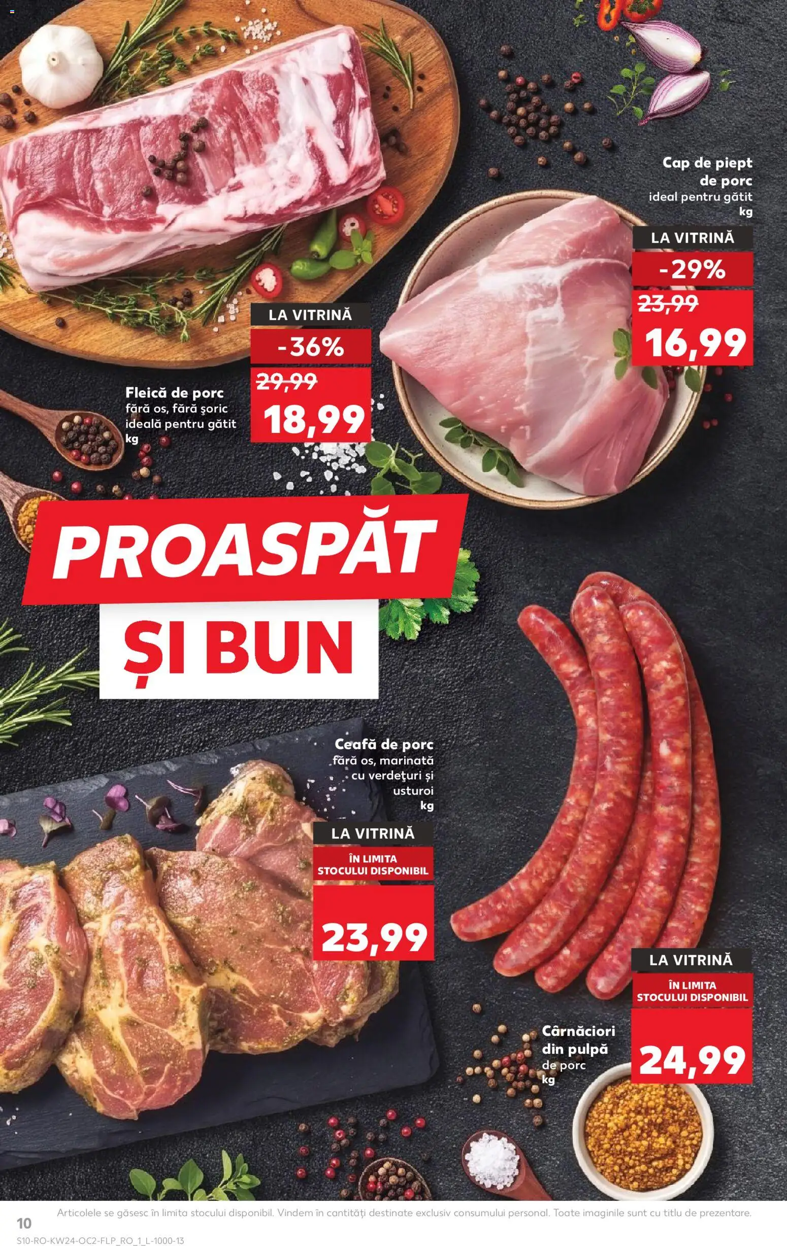 Noul catalog Kaufland – valabil de la 10.06.2026 | Pagină: 10 | Produse: Keçeli kalem, Vitrină, Fleică, Usturoi