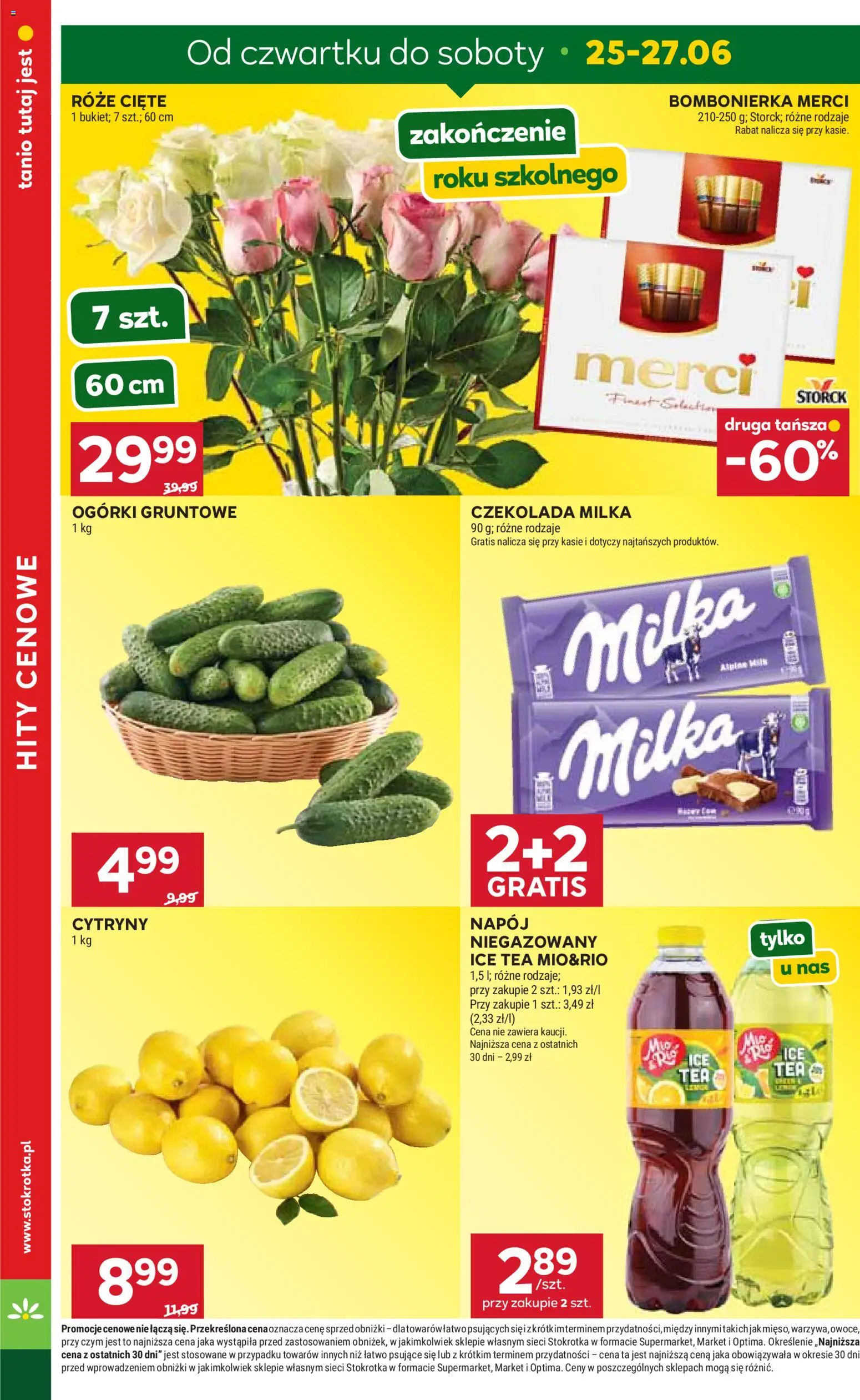 Stokrotka gazetka od 25.06.2026 | Strona: 6 | Produkty: Stokrotka, Bombonierka, Czekolada milka, Ogórki gruntowe